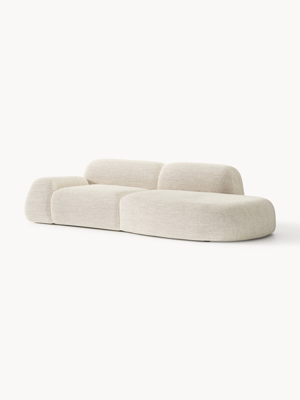 Wolke Modular Bouclé Chaise (3-seater)