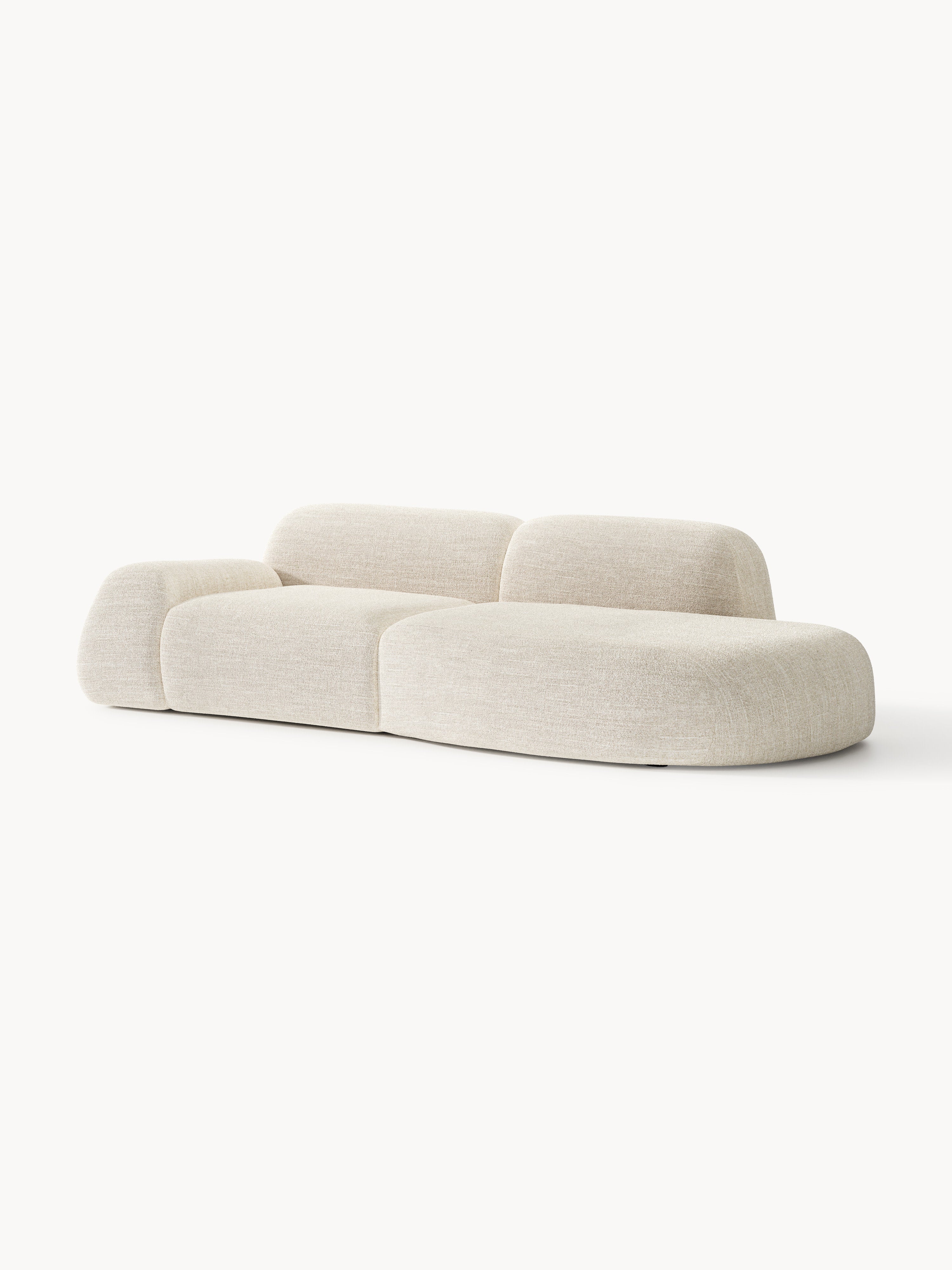 Wolke Modular Bouclé Chaise (3-seater)