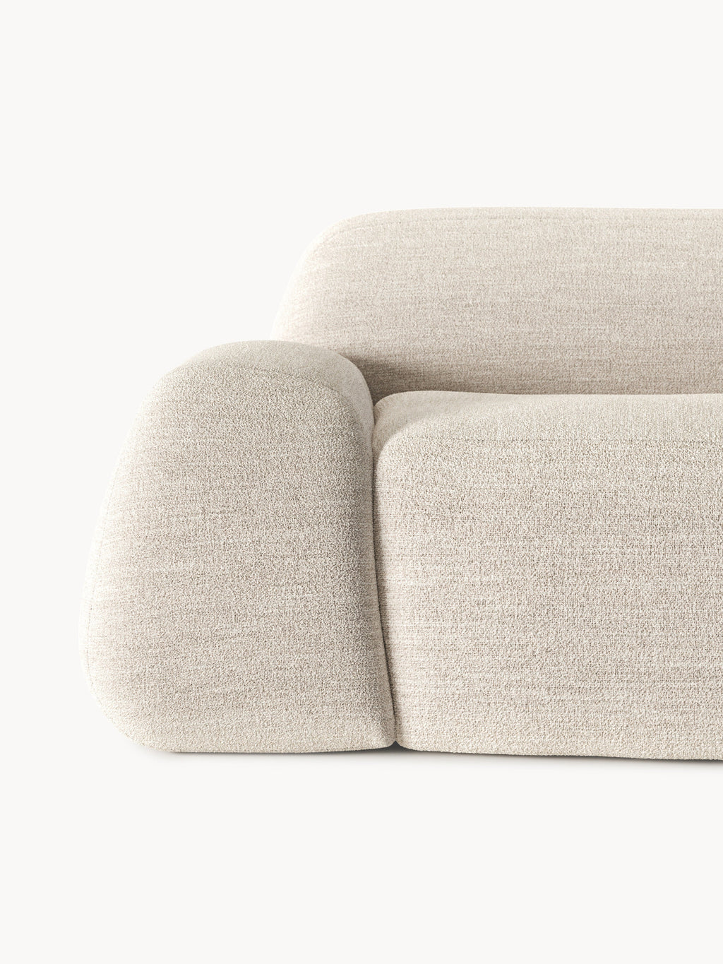 Wolke Modular Bouclé Chaise (3-seater)