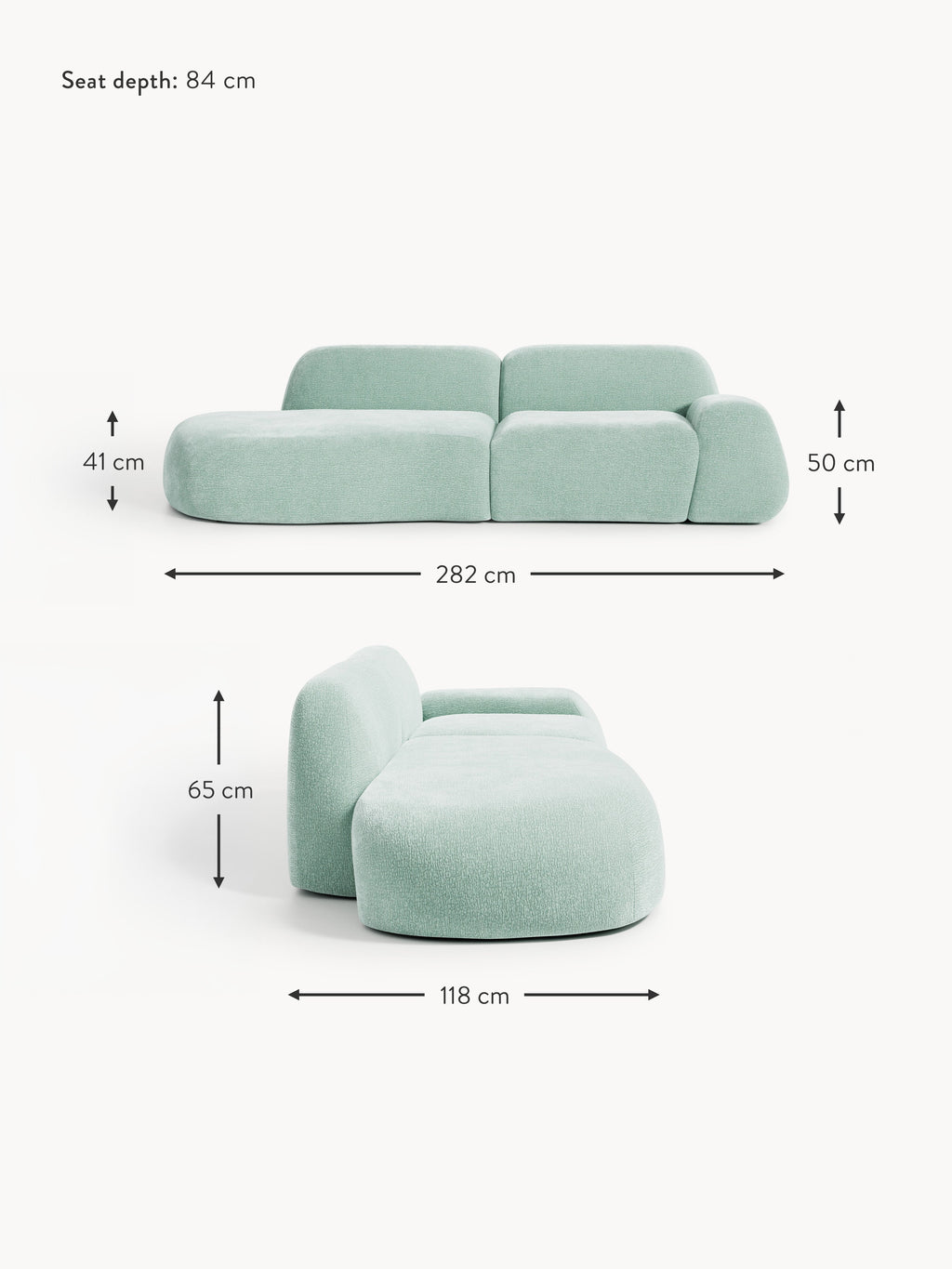 Wolke Modular Chaise (3-seater)