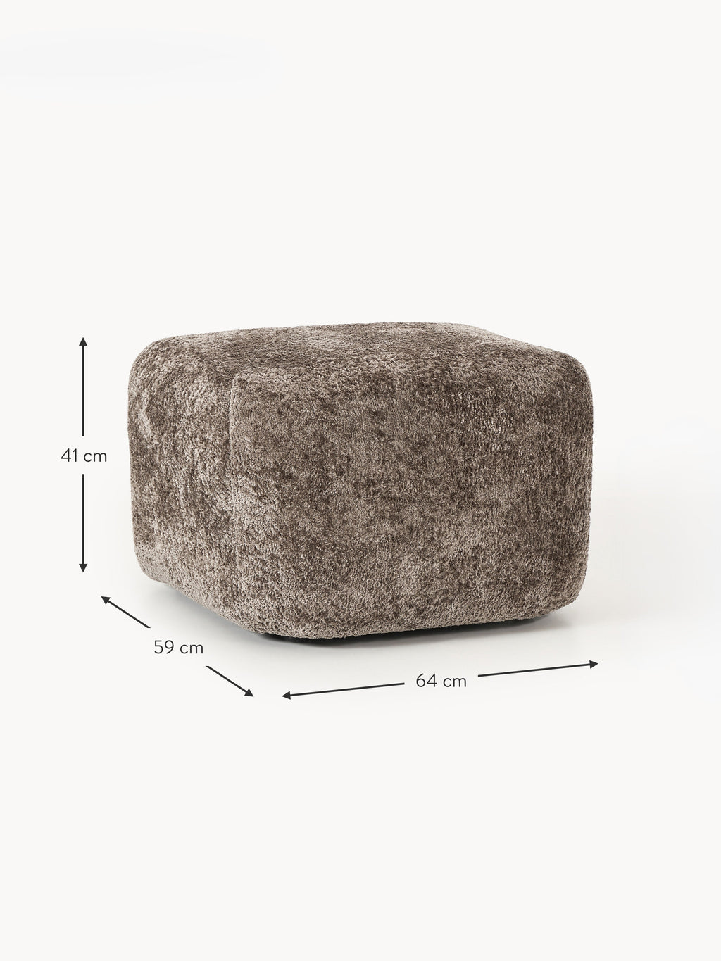 Wolke Teddy-Bouclé Ottoman