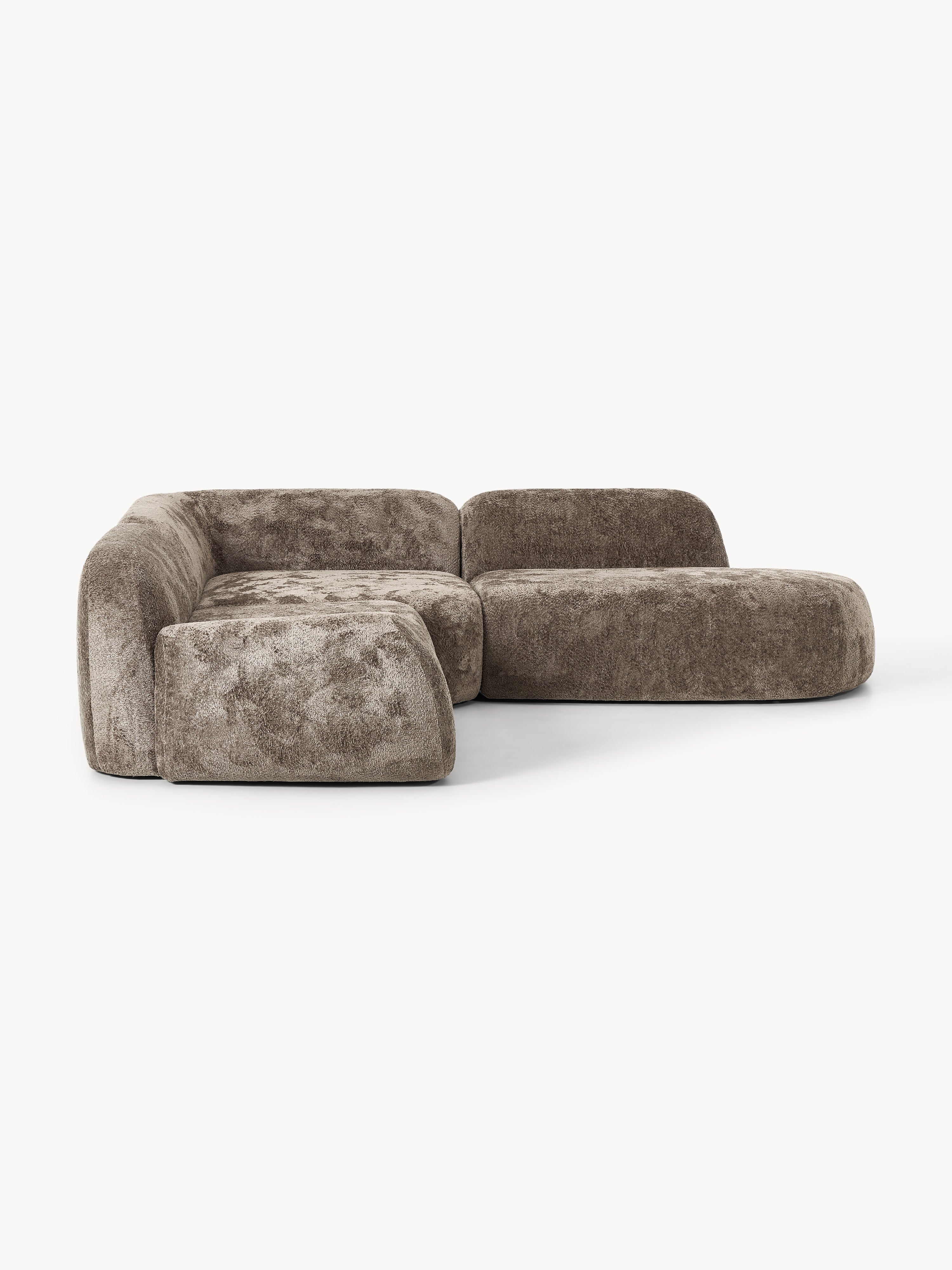 Gallery image 1 - Modular Teddy Bouclé Corner Sofa Wolke (4-seater) with Chaise End