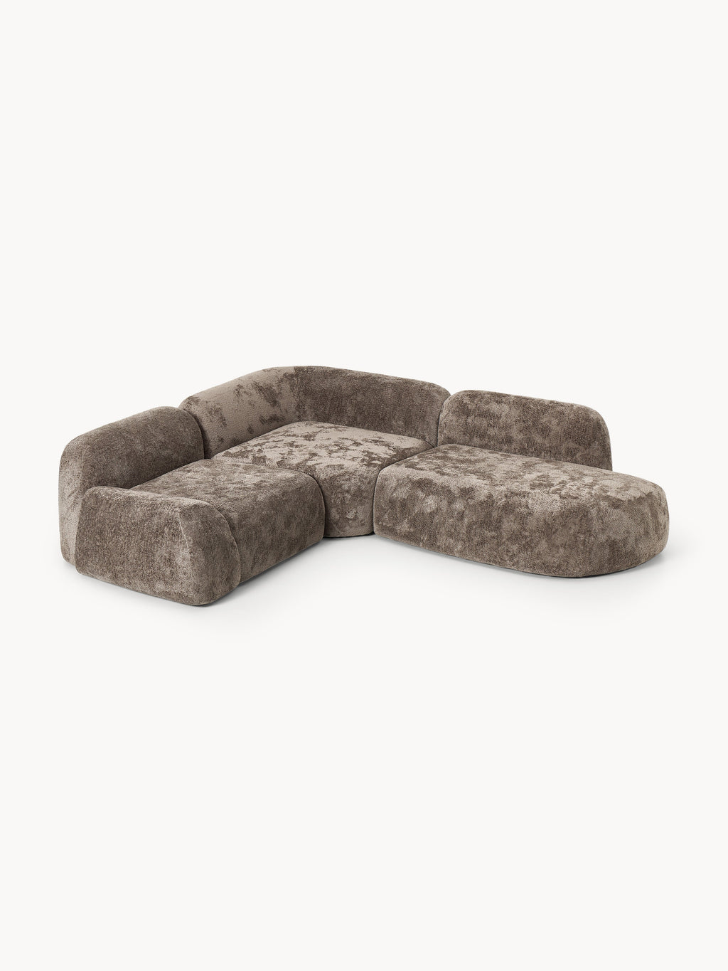 Wolke Modular Teddy Bouclé Corner Sofa (4-seater) with Chaise End