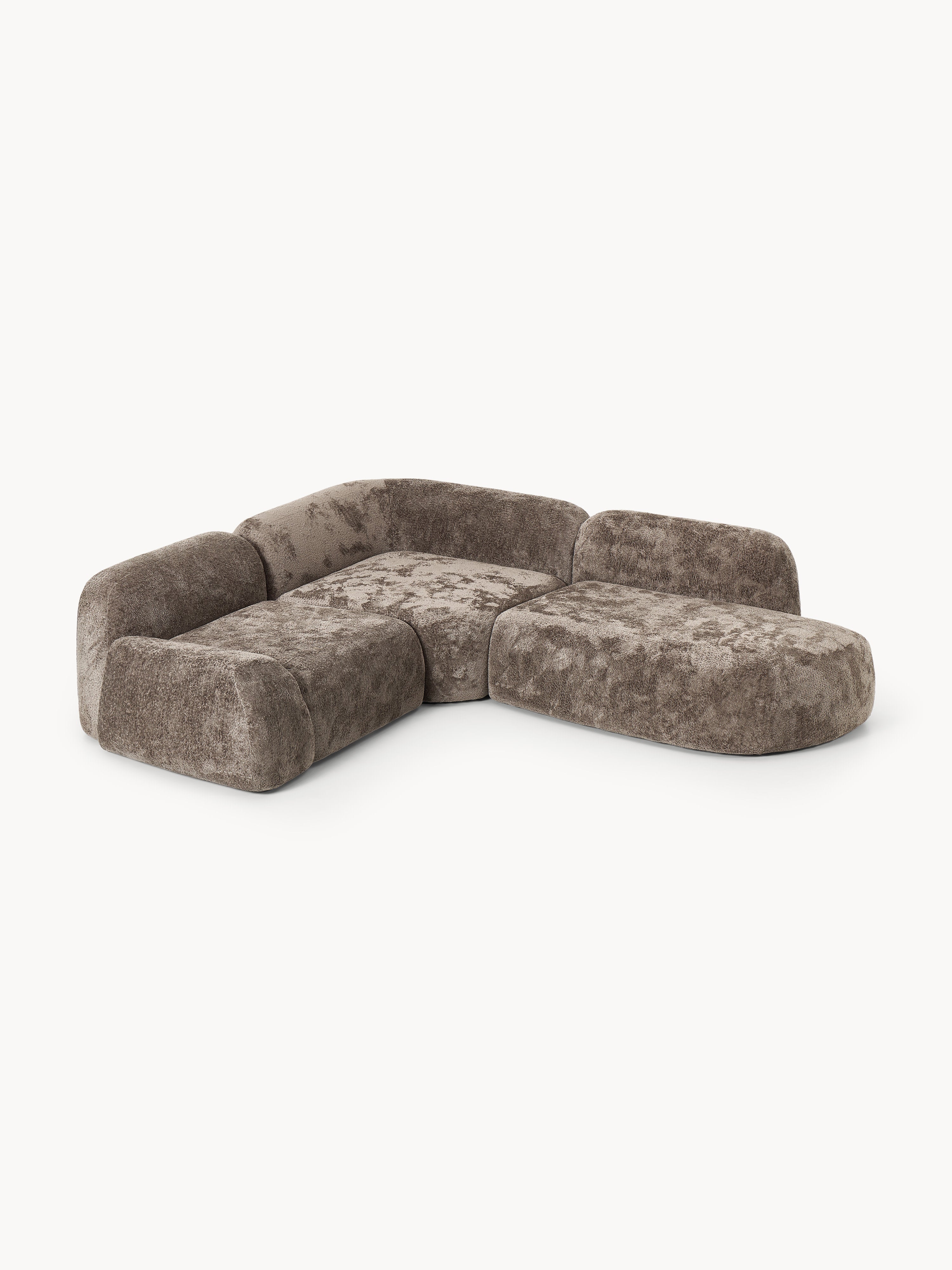 Wolke Modular Teddy Bouclé Corner Sofa (4-seater) with Chaise End