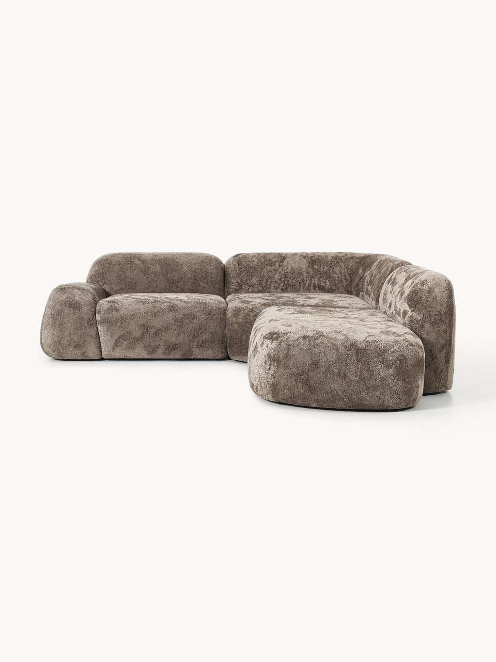 Wolke Modular Teddy Bouclé Corner Sofa (4-seater) with Chaise End