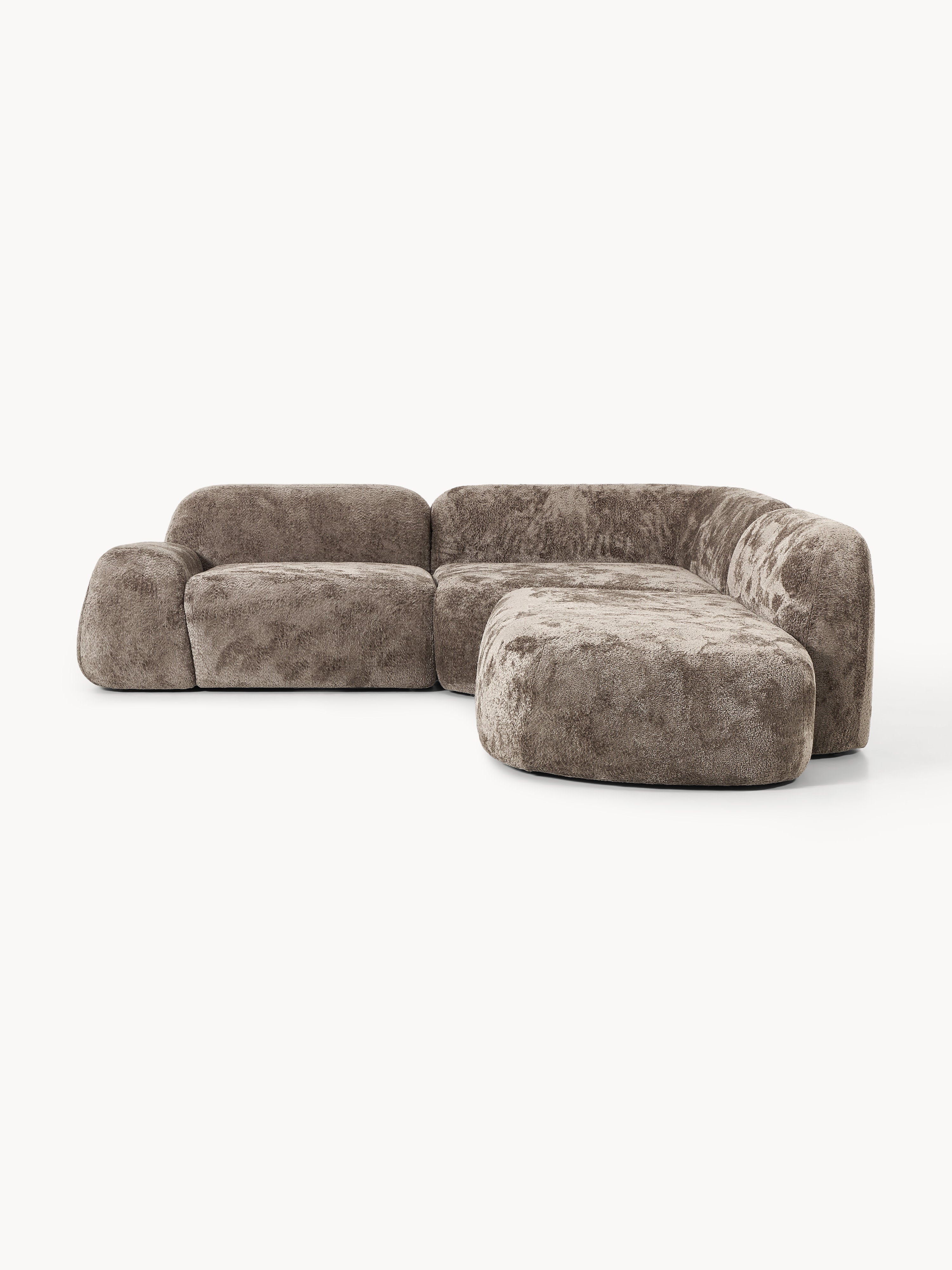 Wolke Modular Teddy Bouclé Corner Sofa (4-seater) with Chaise End