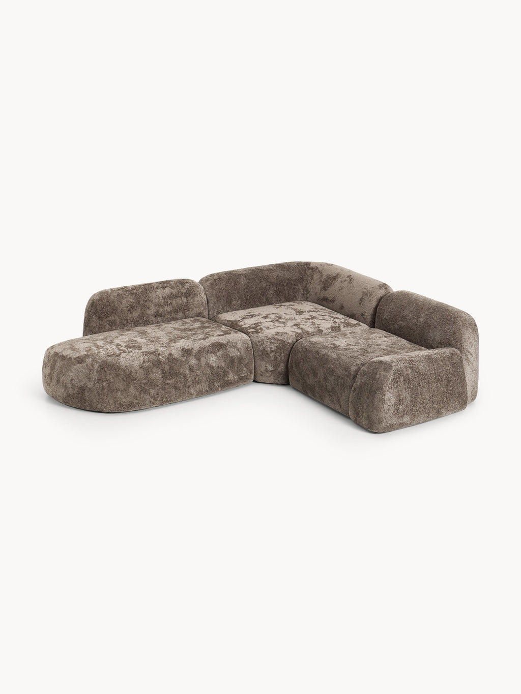 Wolke Modular Teddy Bouclé Corner Sofa (4-seater) with Chaise End