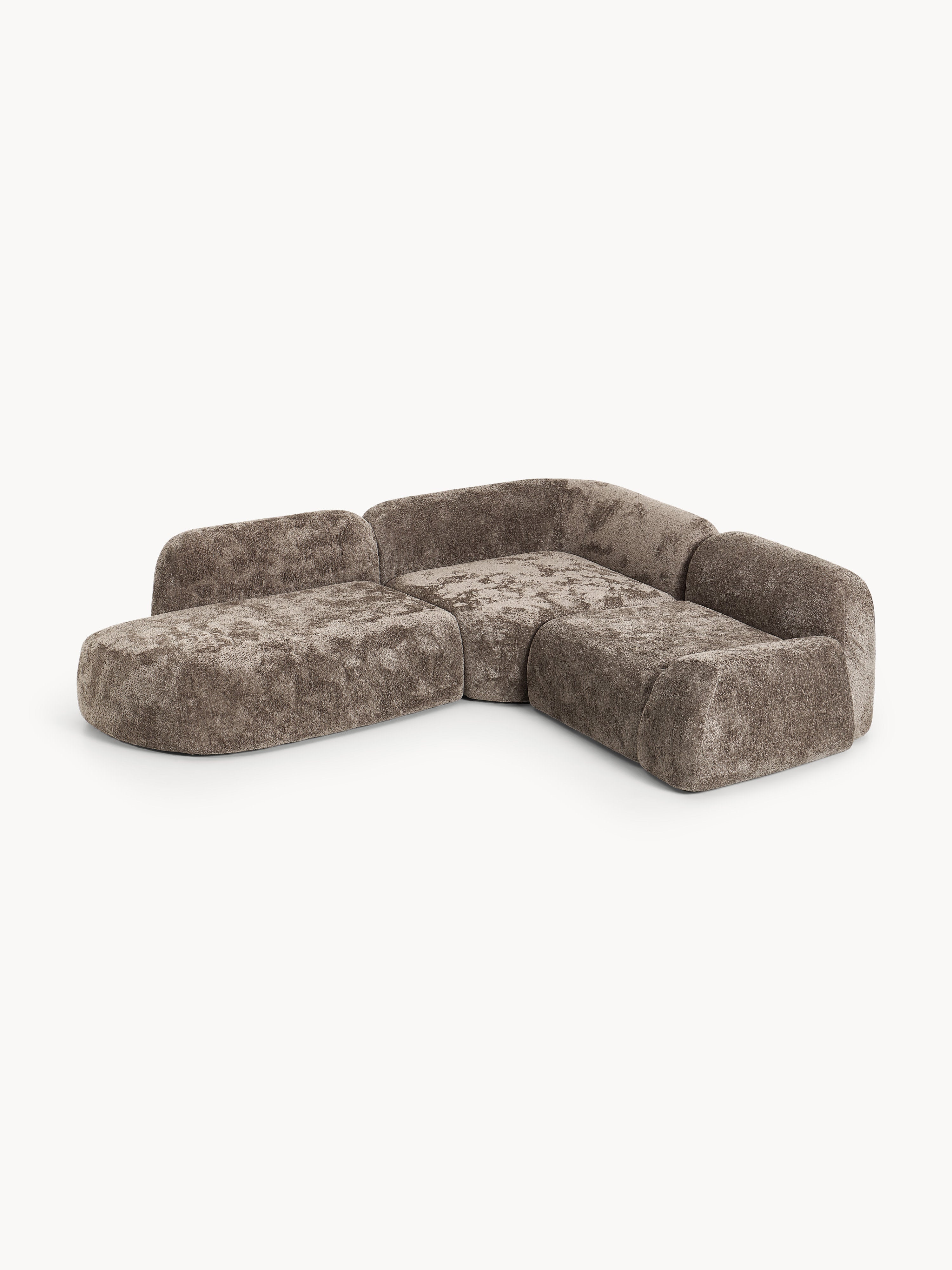 Wolke Modular Teddy Bouclé Corner Sofa (4-seater) with Chaise End