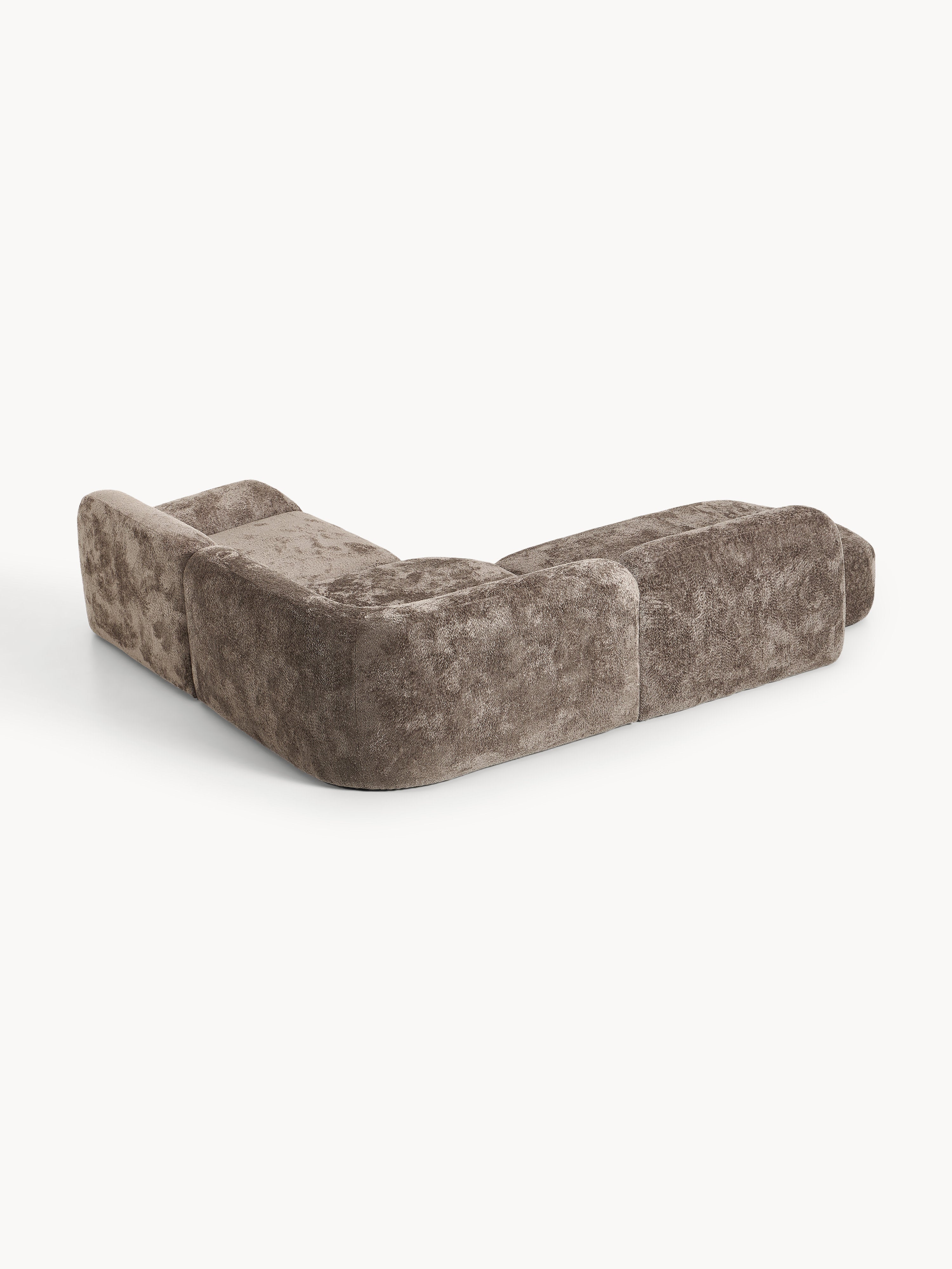 Wolke Modular Teddy Bouclé Corner Sofa (4-seater) with Chaise End