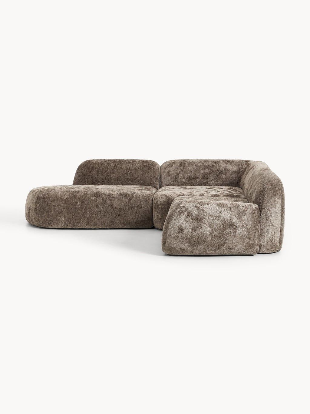 Wolke Modular Teddy Bouclé Corner Sofa (4-seater) with Chaise End