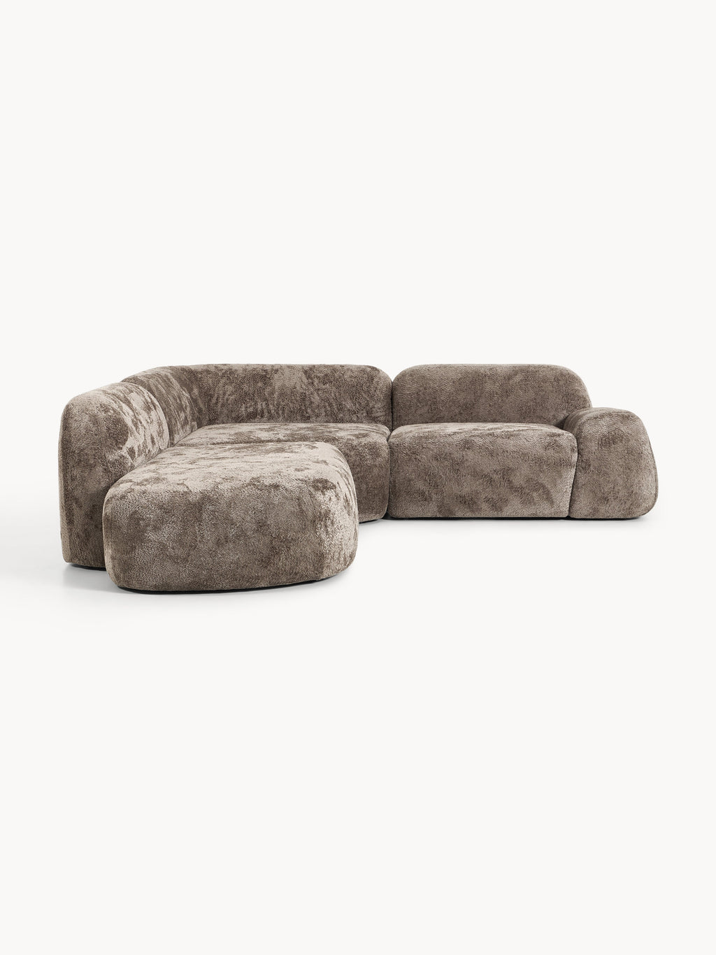 Wolke Modular Teddy Bouclé Corner Sofa (4-seater) with Chaise End