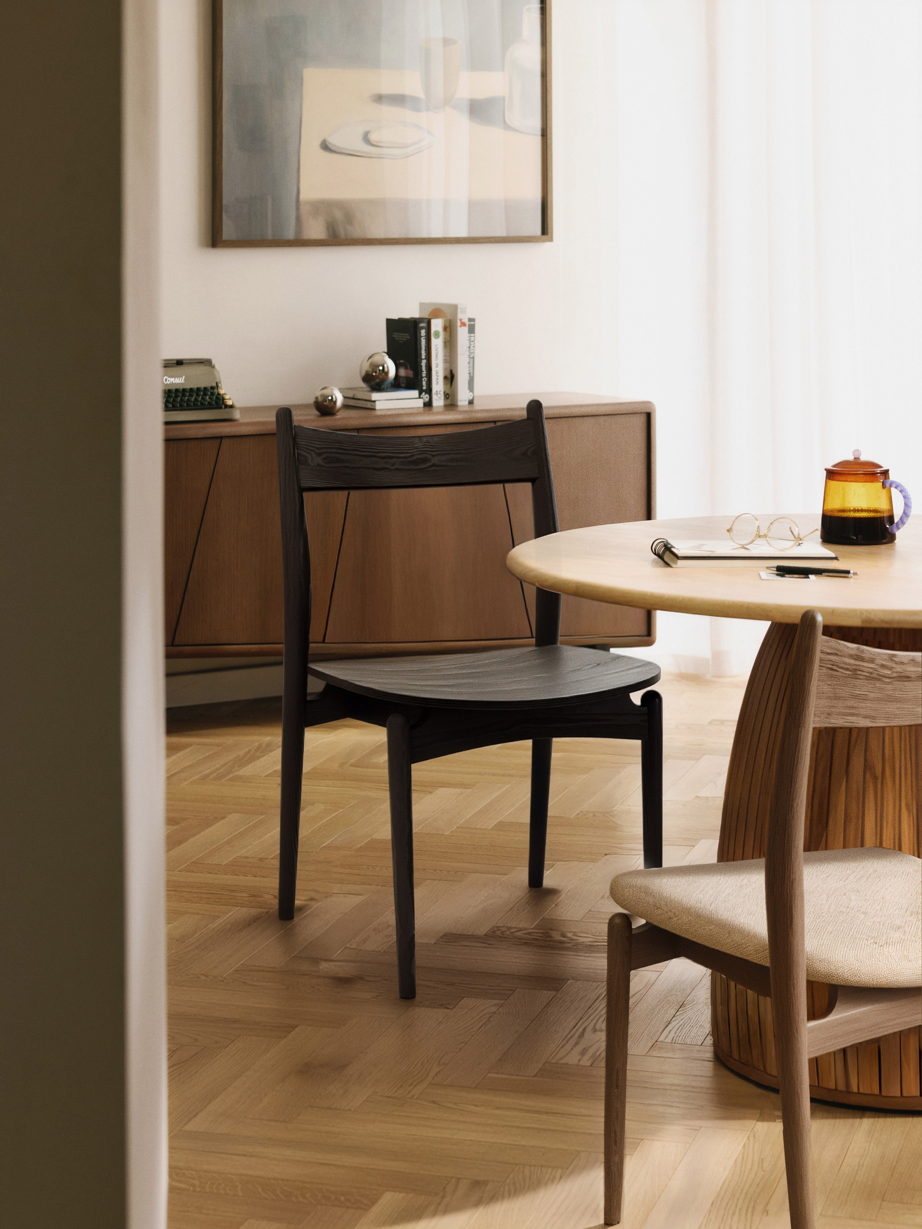 Koa Ash Wood Dining Chair