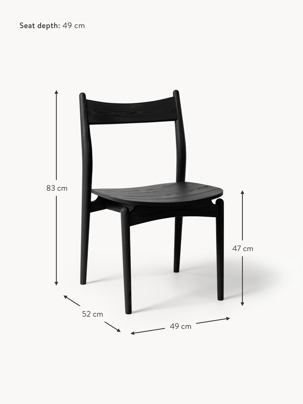 Koa Ash Wood Dining Chair