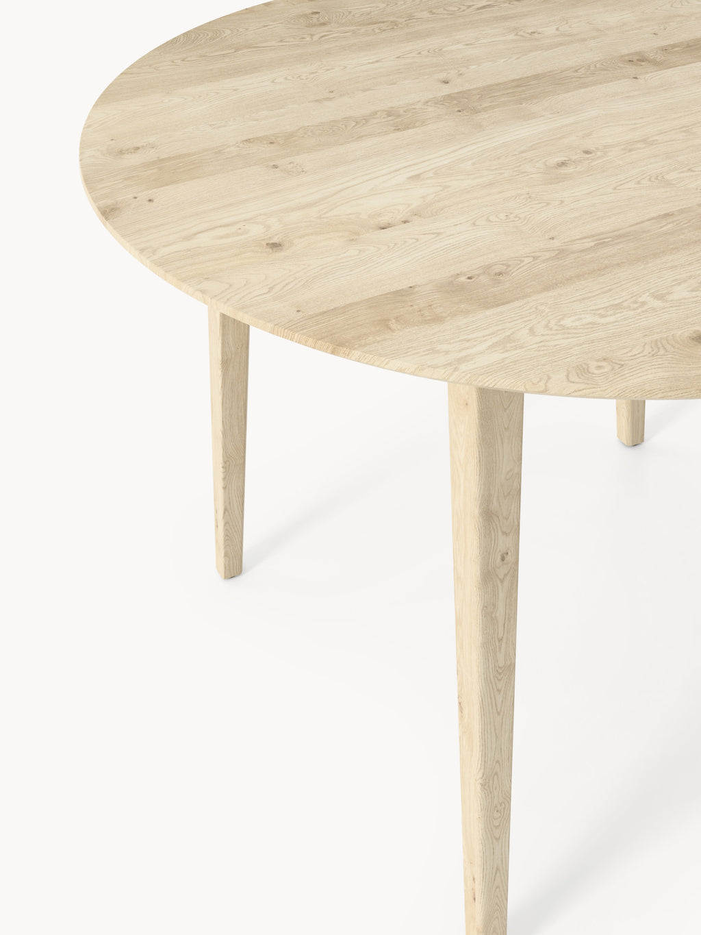 Archie Round Oak Wood Dining Table, various sizes