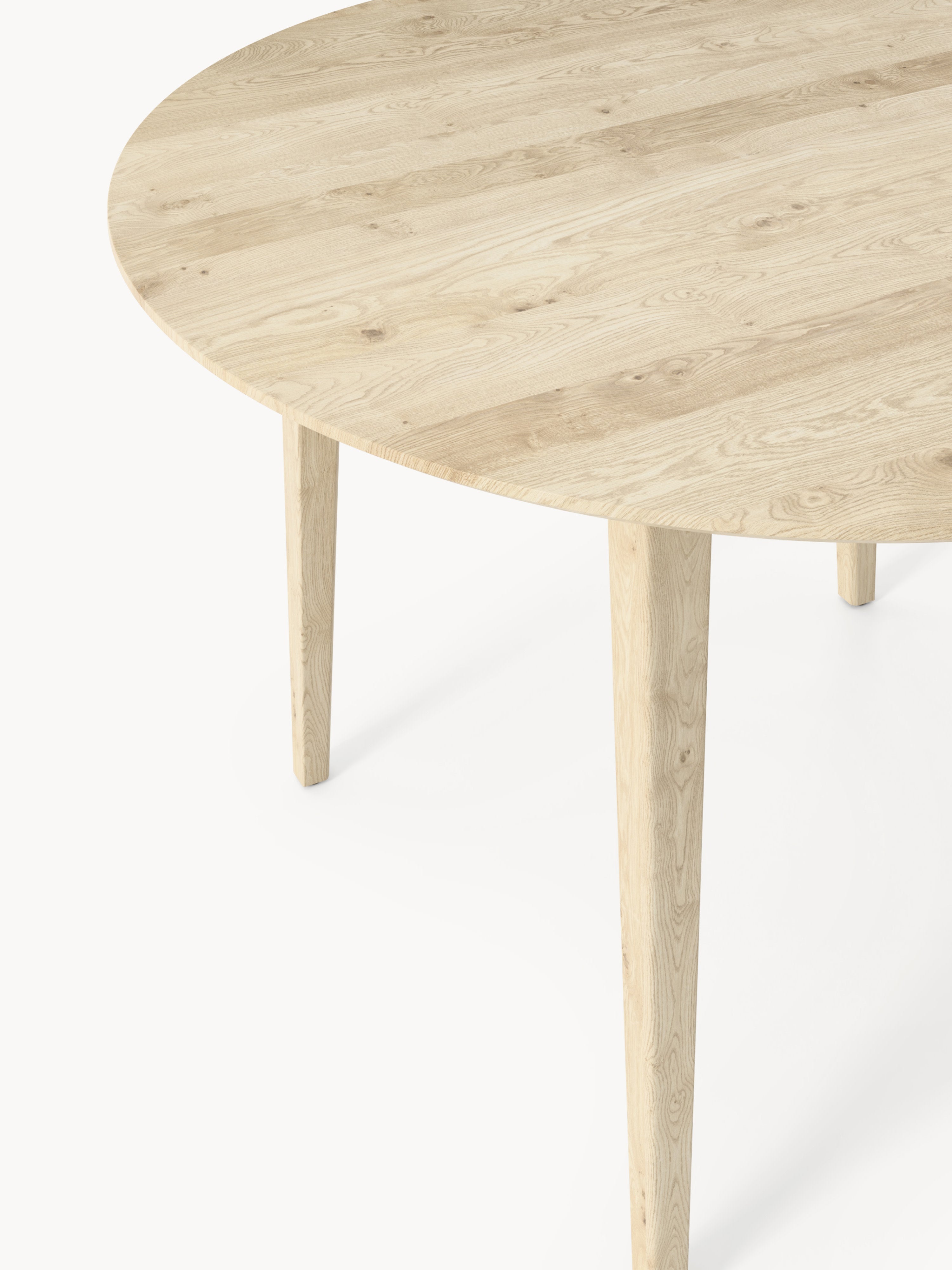 Archie Round Oak Wood Dining Table, various sizes