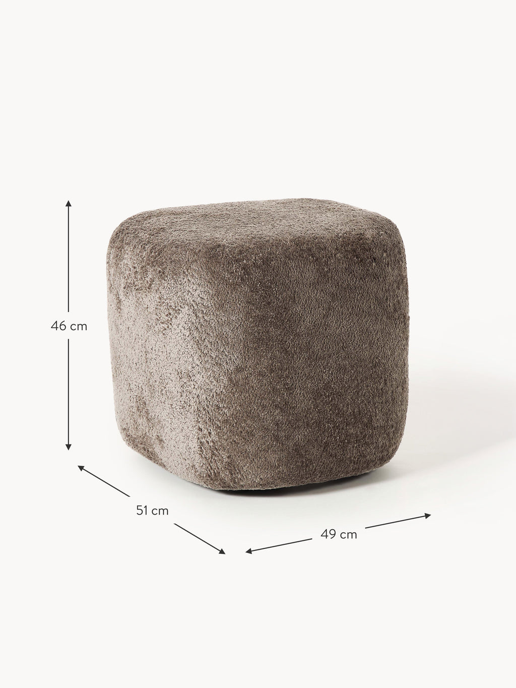 Wolke High Teddy Bouclé Ottoman