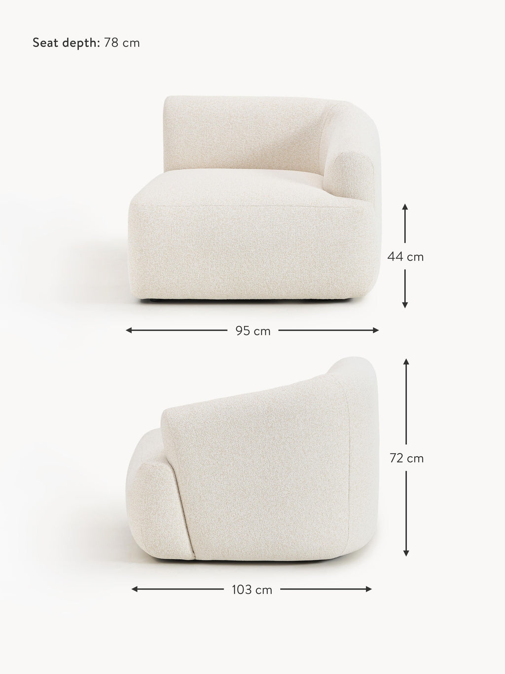 Sofia Bouclé Corner Module
