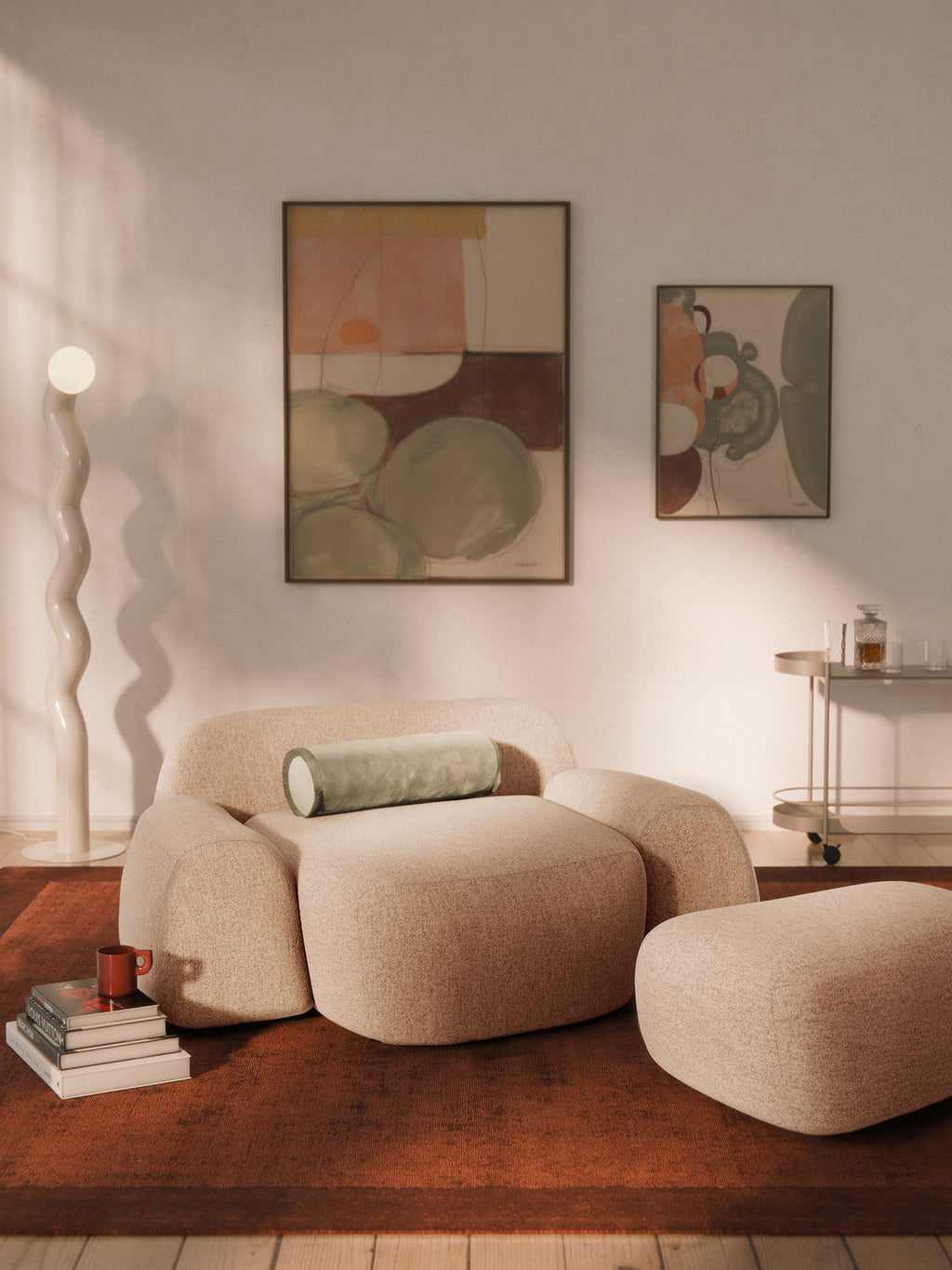 Wolke XL Bouclé Lounge Chair