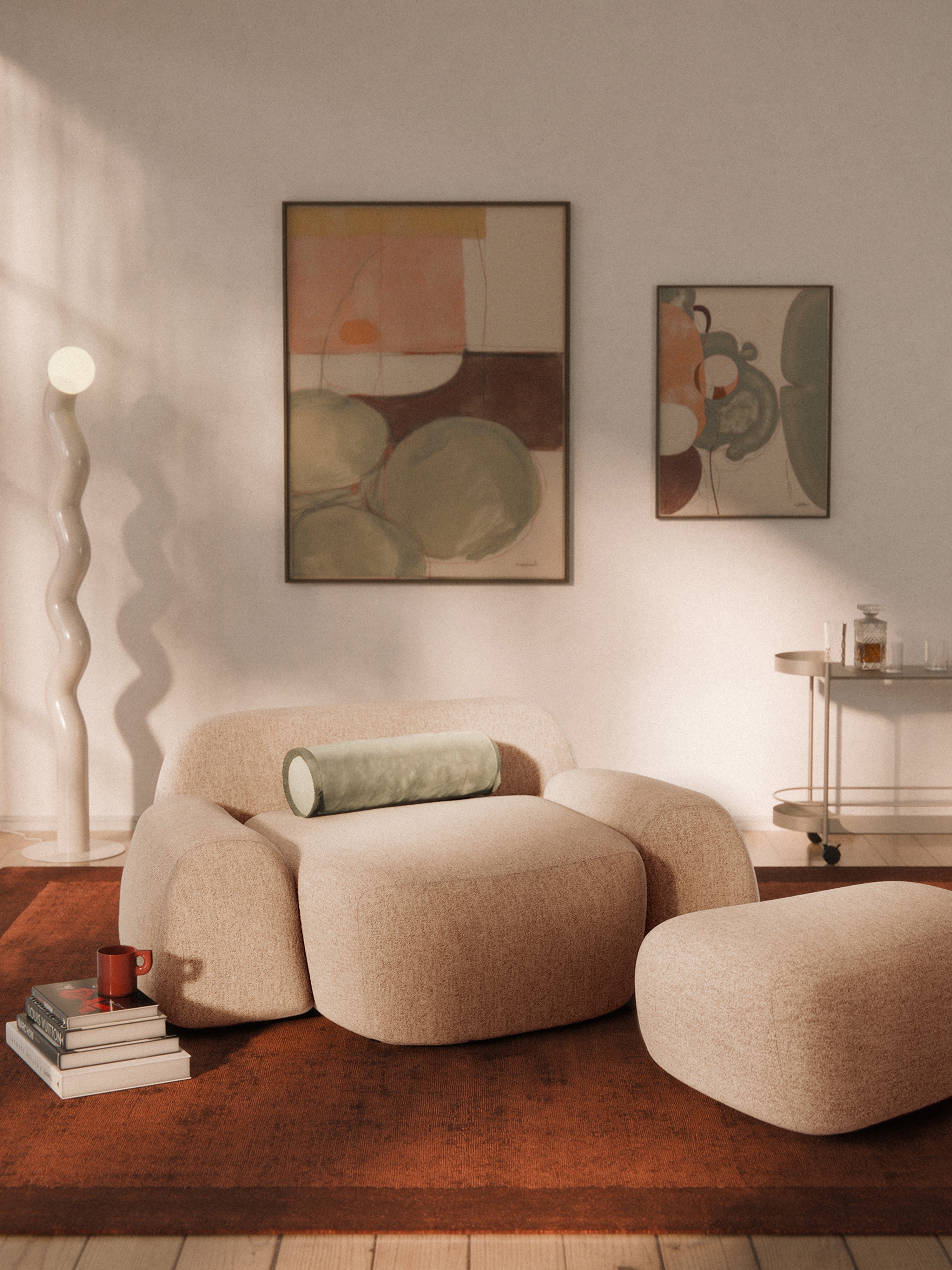 Wolke XL Bouclé Lounge Chair