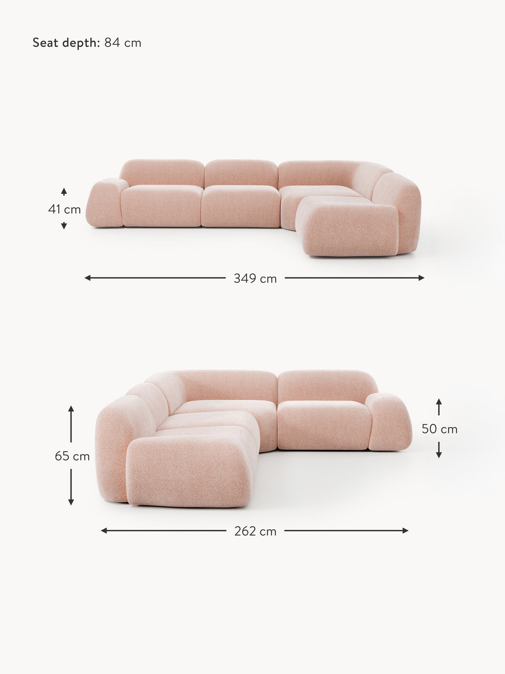Wolke Modular Corner Sofa (4-seater)