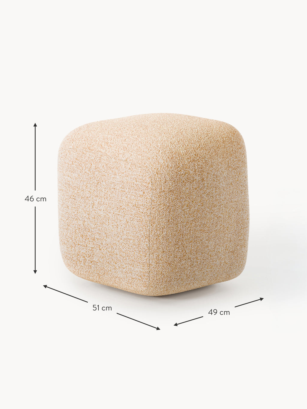 Wolke High Bouclé Ottoman
