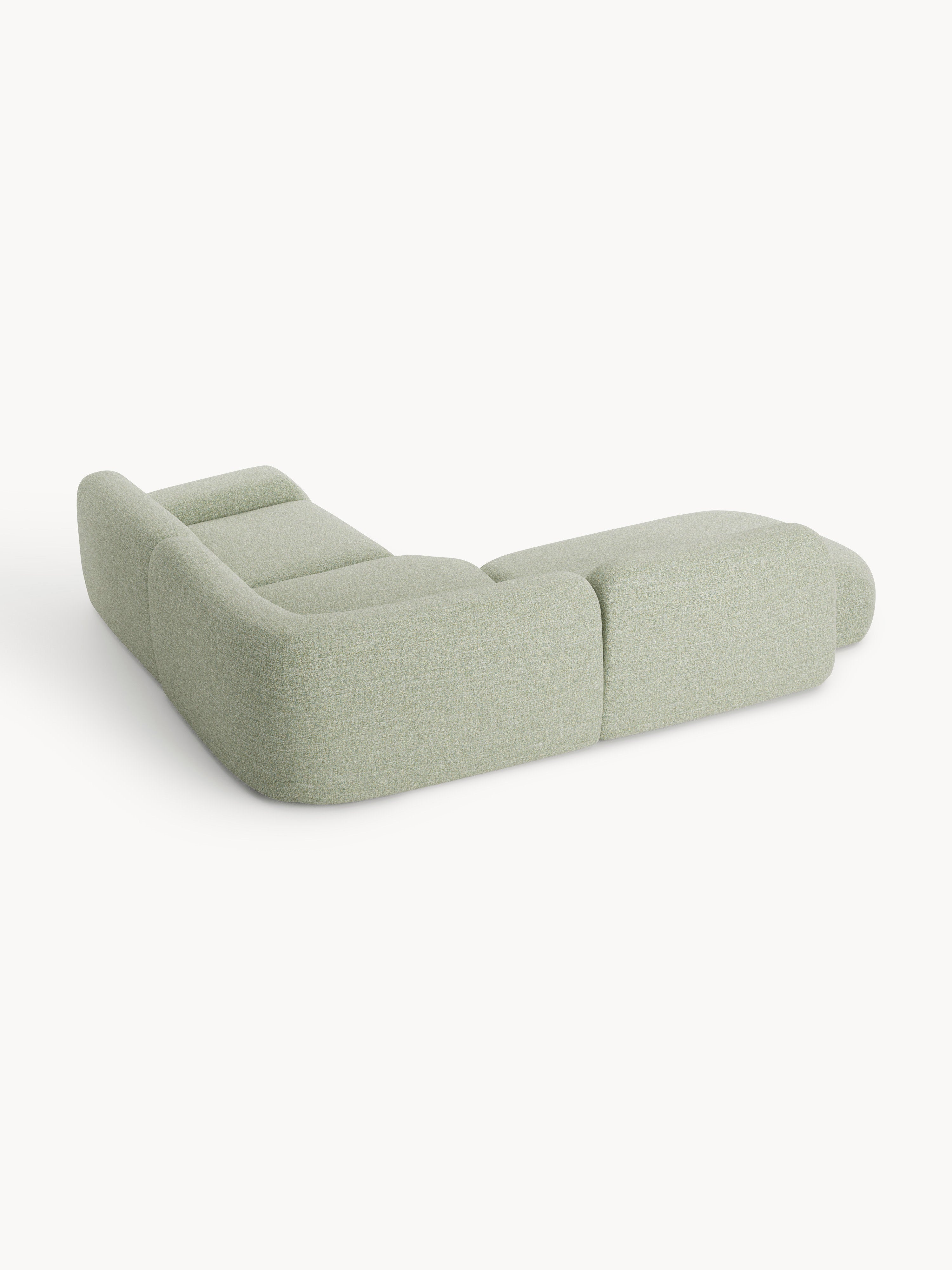 Wolke Modular Bouclé Corner Sofa (4-seater) with Chaise End