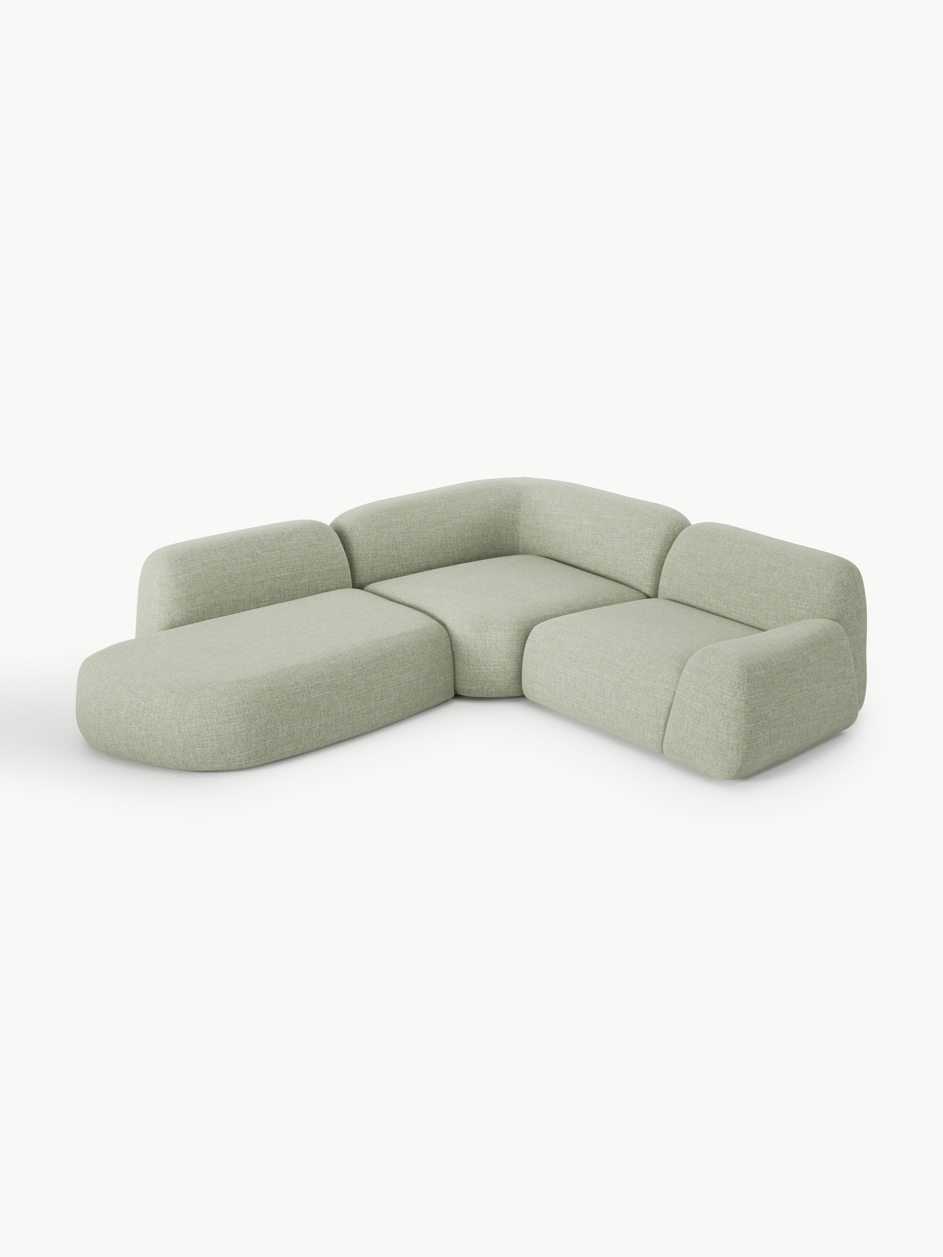 Wolke Modular Bouclé Corner Sofa (4-seater) with Chaise End