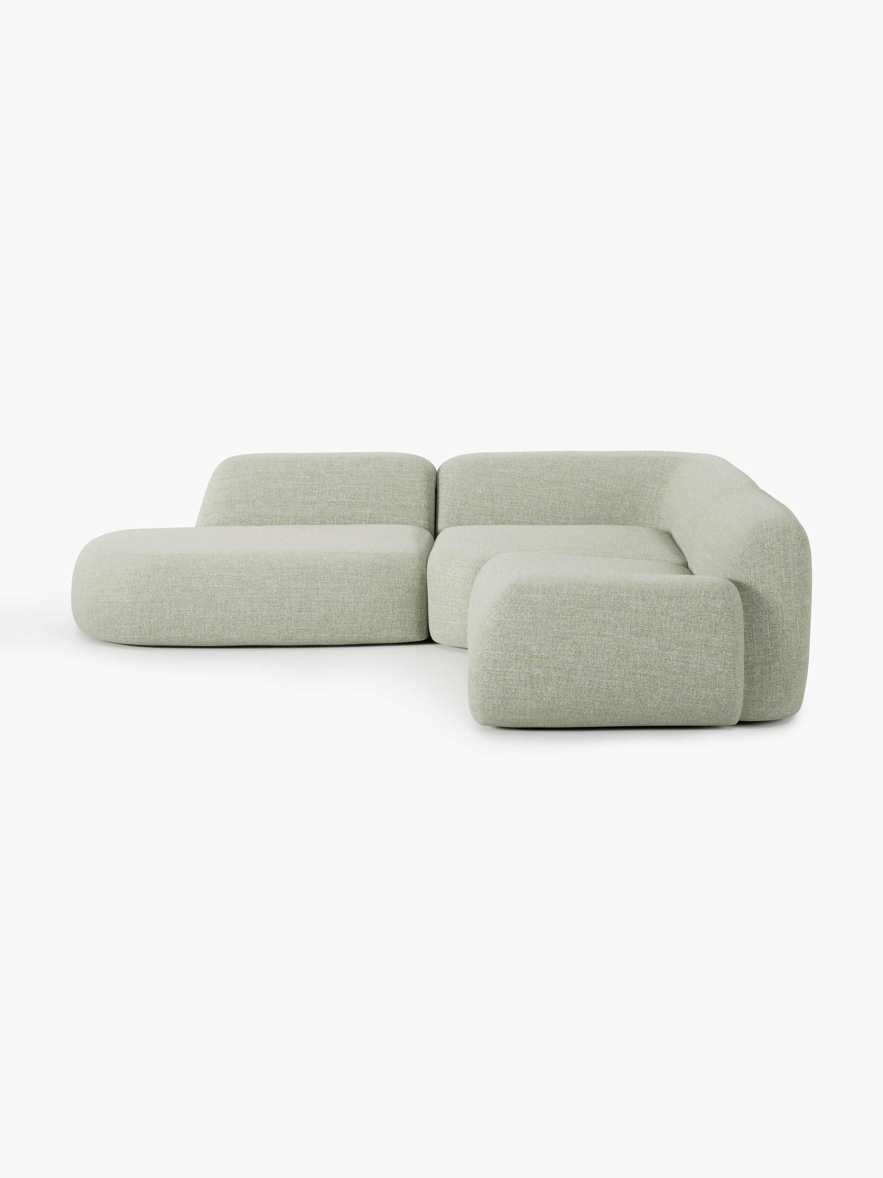 Gallery image 1 - Modular Bouclé Corner Sofa Wolke (4-seater) with Chaise End