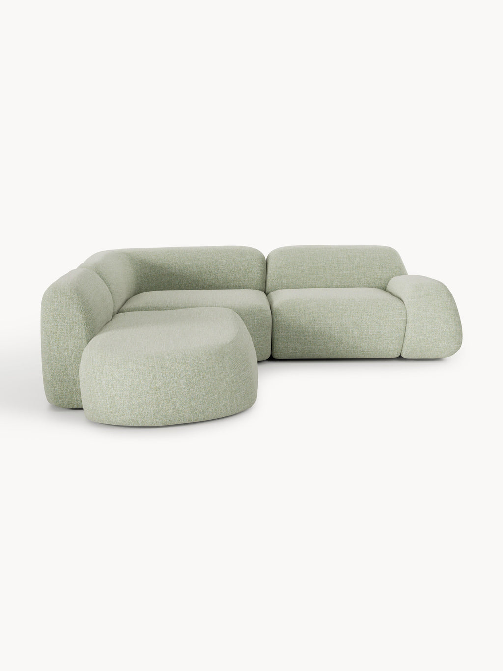 Wolke Modular Bouclé Corner Sofa (4-seater) with Chaise End