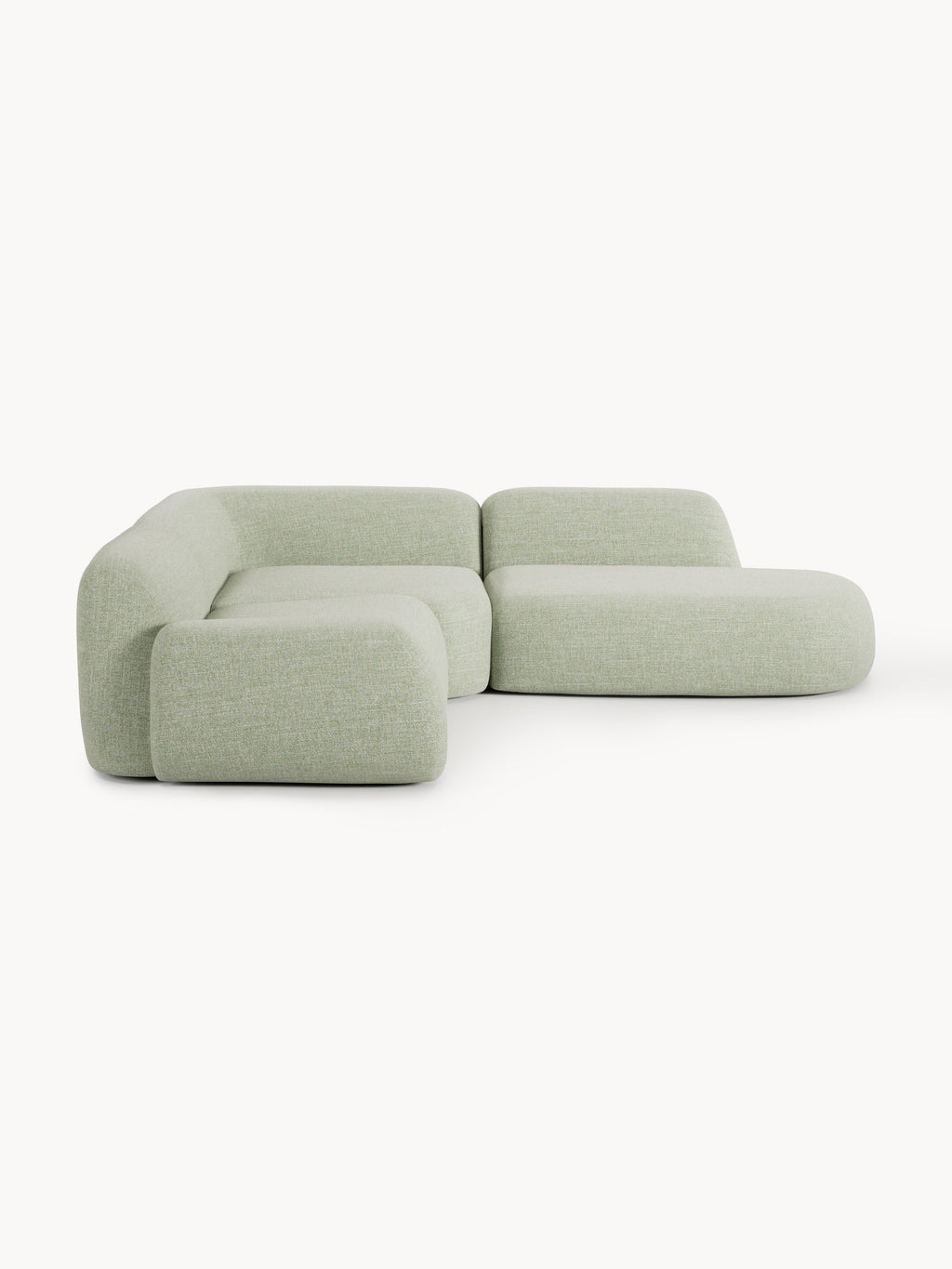 Wolke Modular Bouclé Corner Sofa (4-seater) with Chaise End