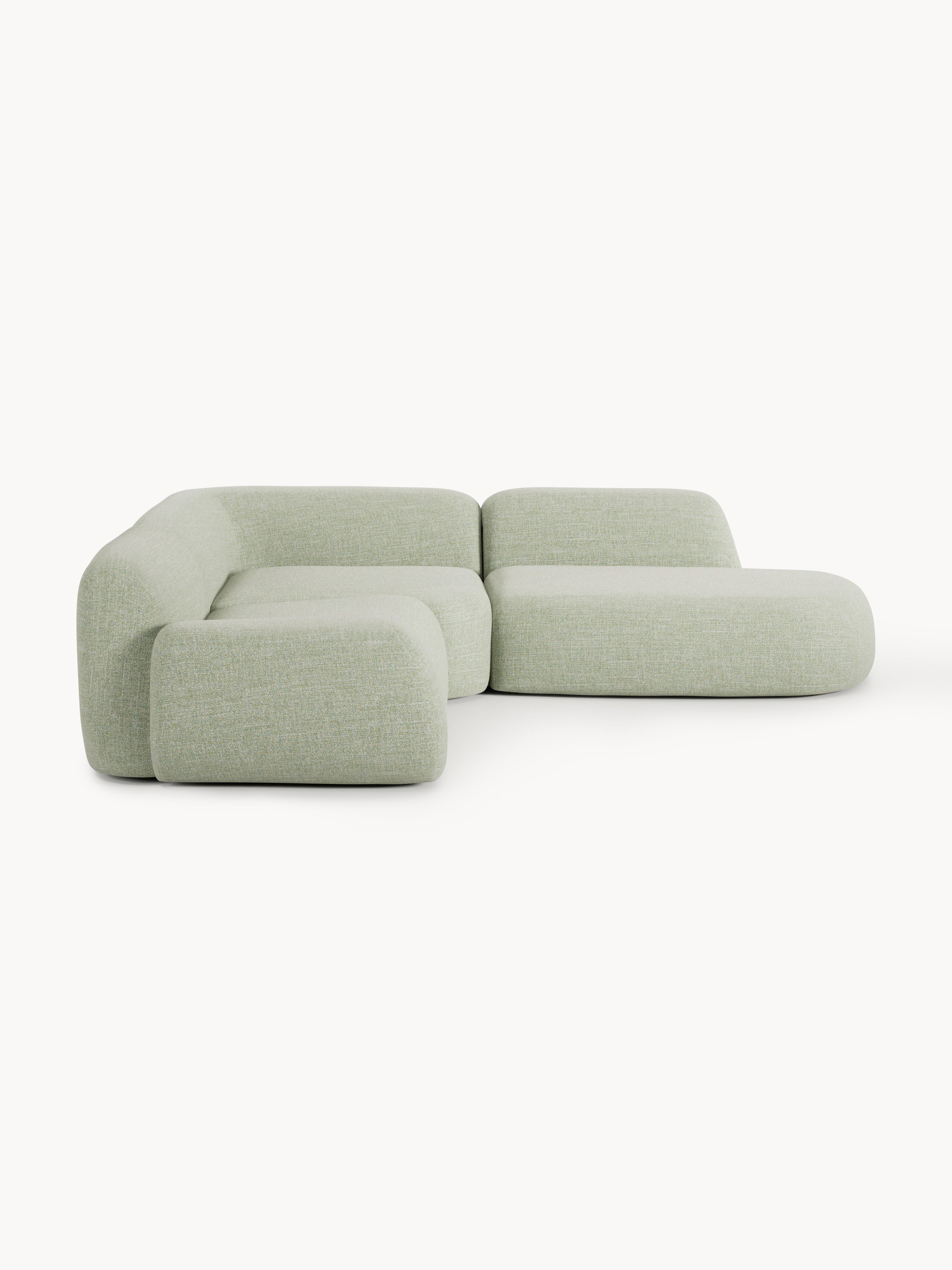 Wolke Modular Bouclé Corner Sofa (4-seater) with Chaise End