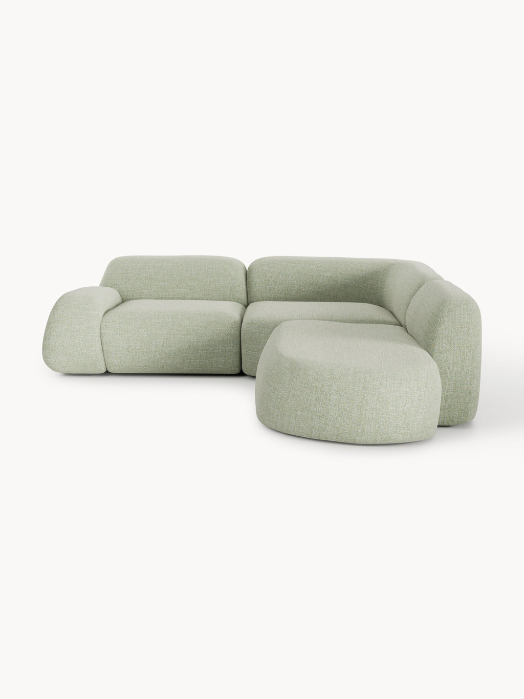 Wolke Modular Bouclé Corner Sofa (4-seater) with Chaise End