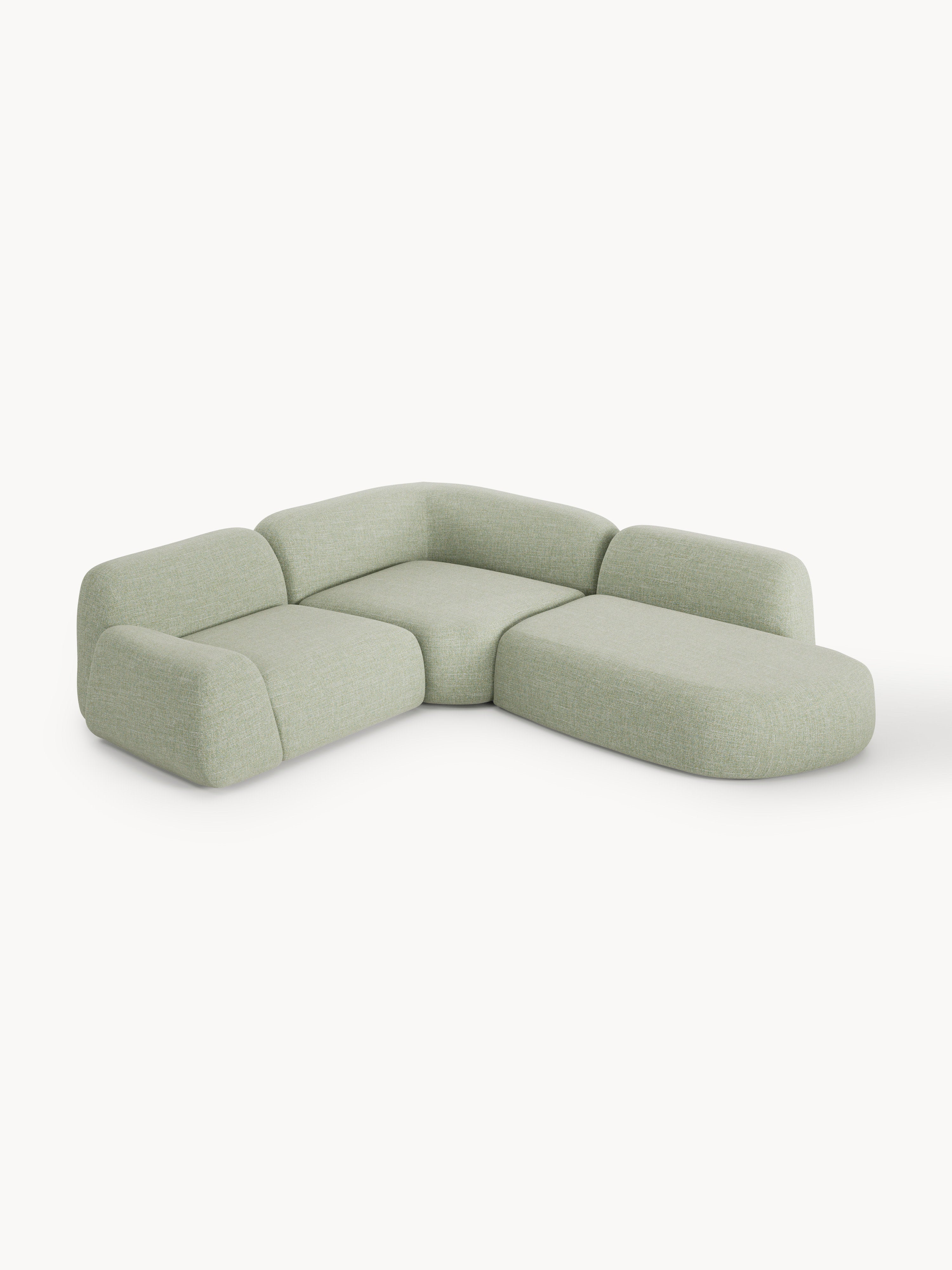 Wolke Modular Bouclé Corner Sofa (4-seater) with Chaise End