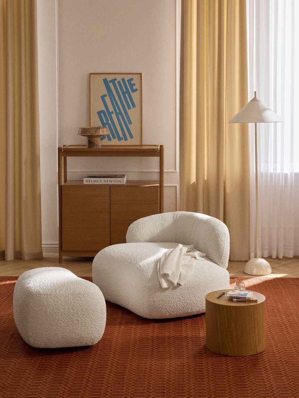 Alba Bouclé Lounge Armchair