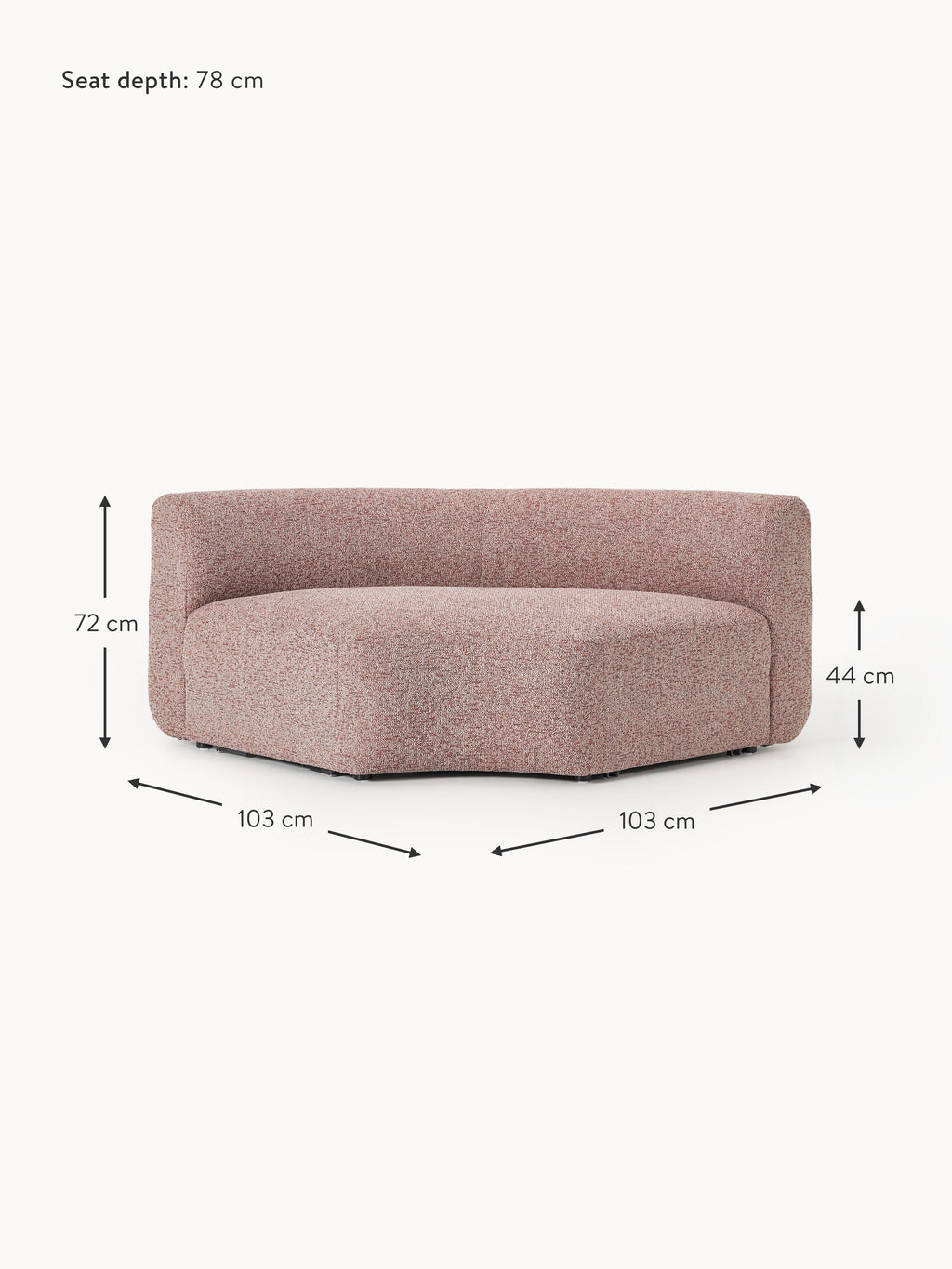 Sofia Round Bouclé Corner Module