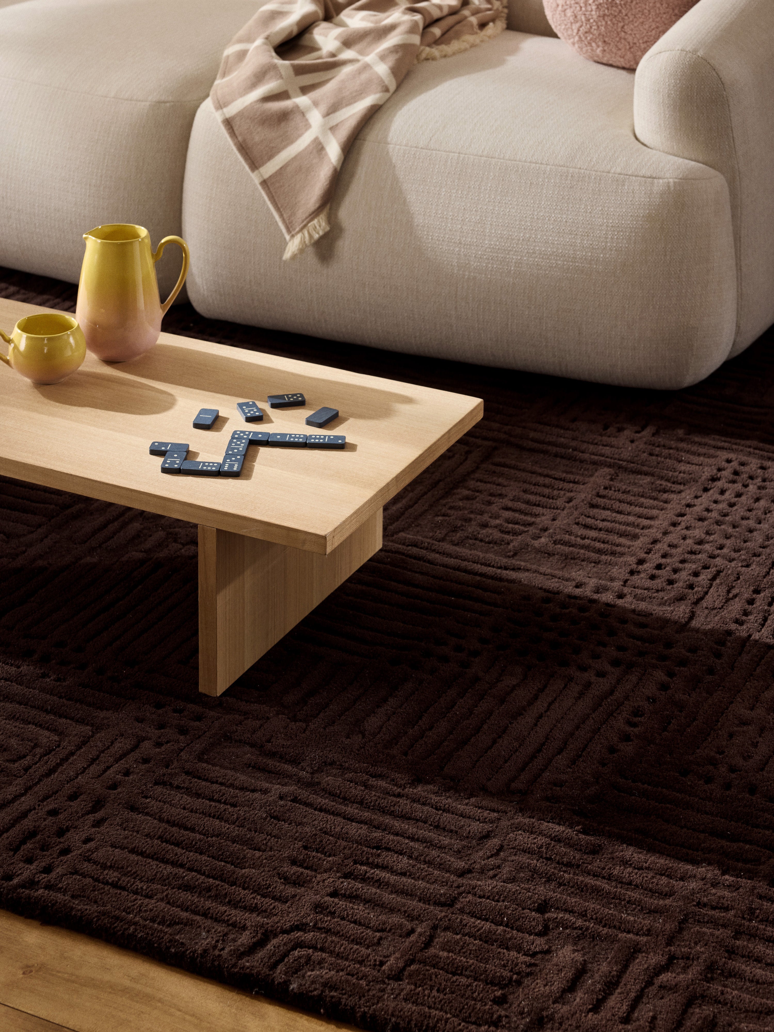 Merima High-Low Wool Rug, Hand-Tufted