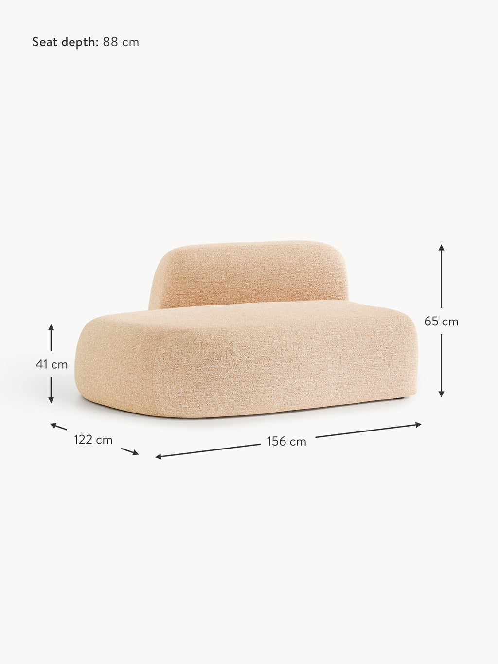Wolke Bouclé Chaise Module