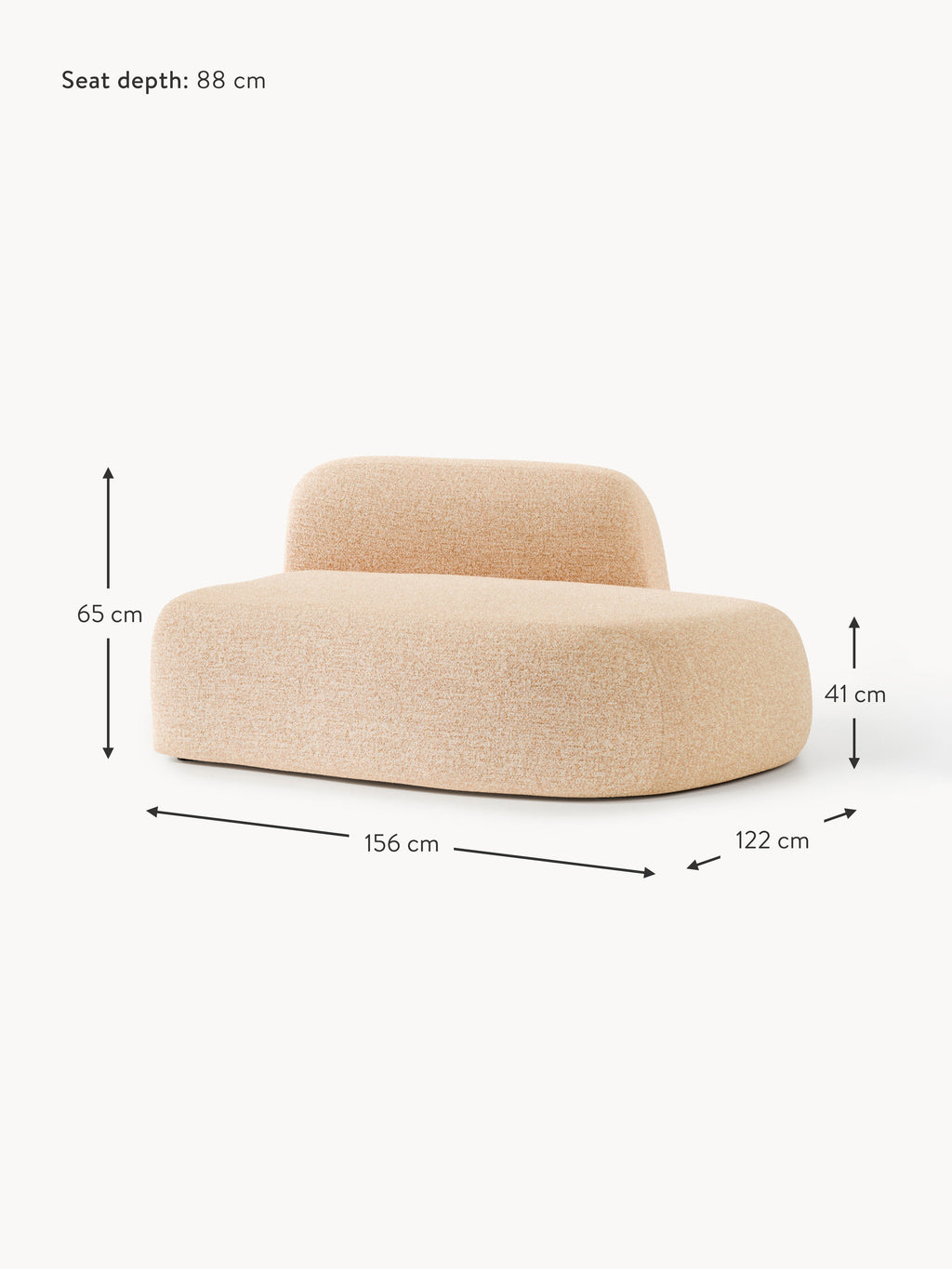 Wolke Bouclé Chaise Module