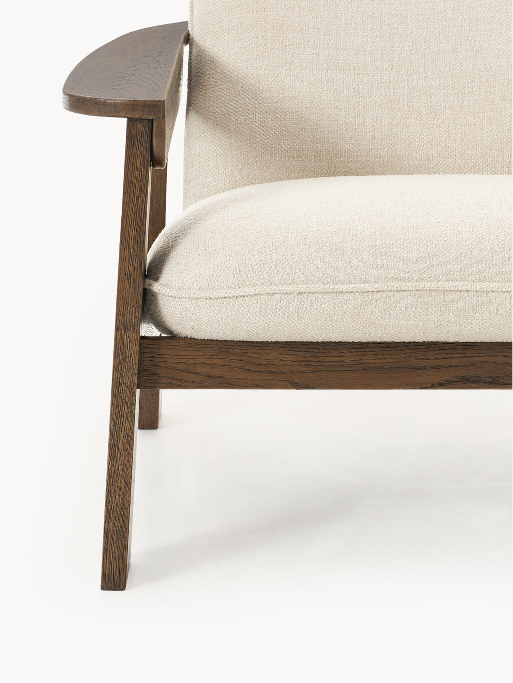 Steve Oak Wood Lounge Armchair