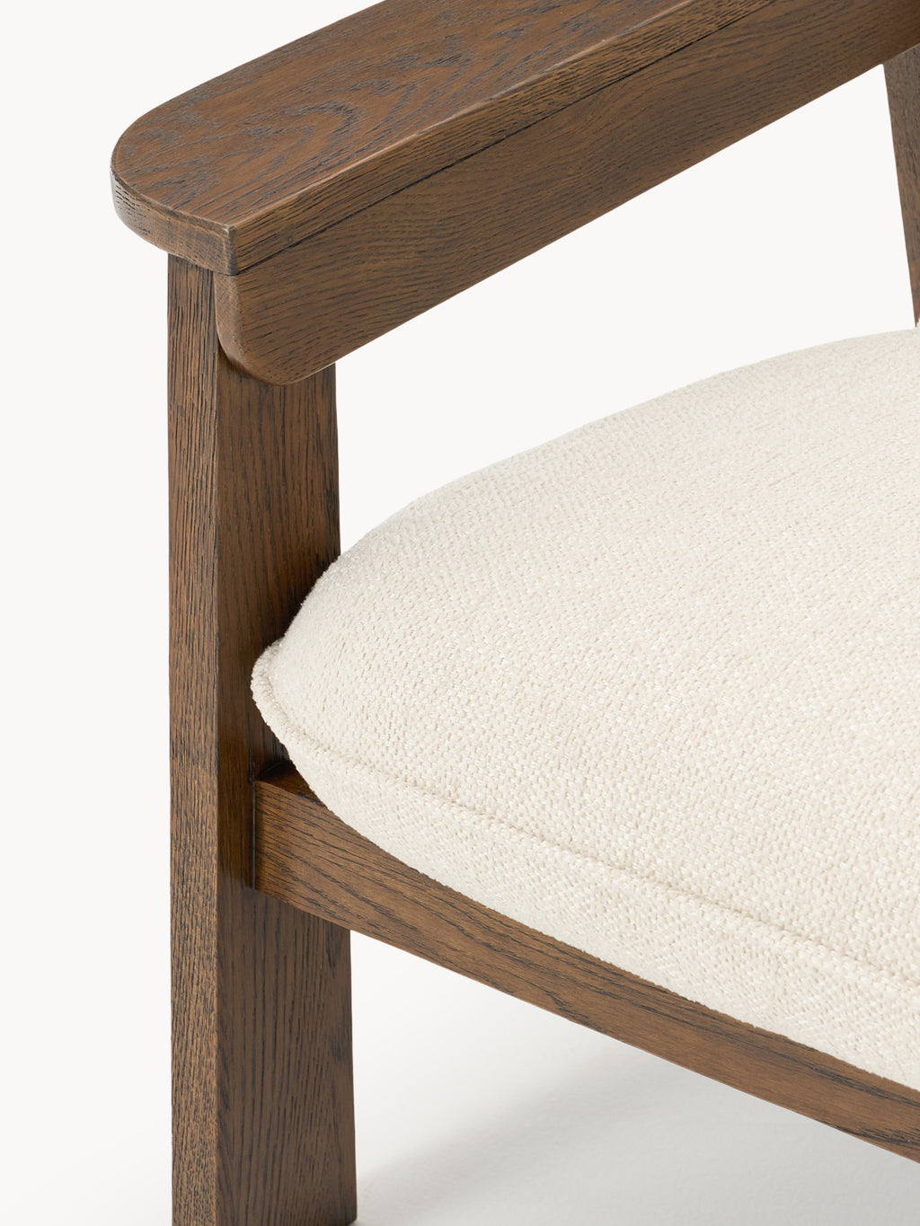 Steve Oak Wood Lounge Armchair