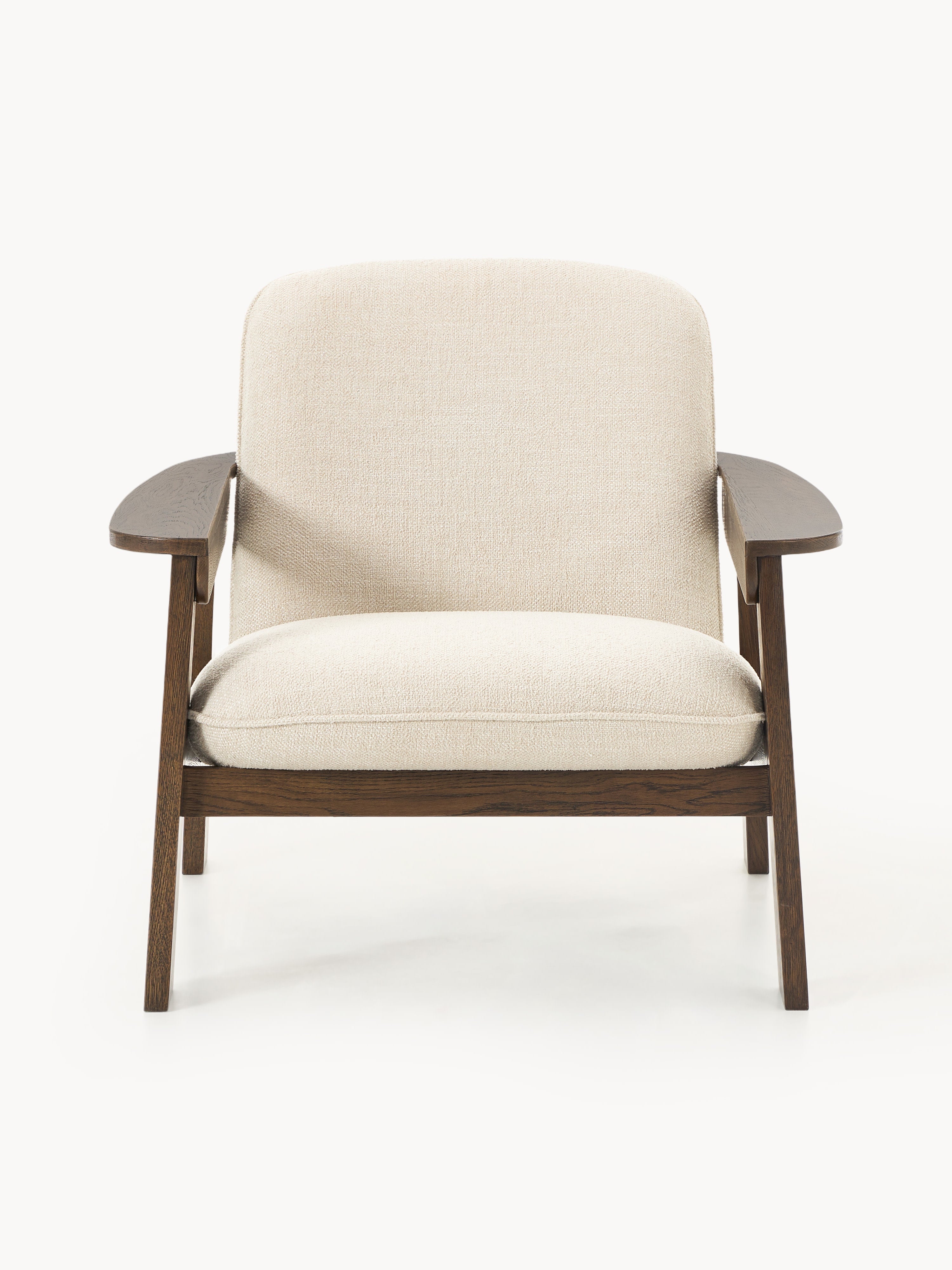 Steve Oak Wood Lounge Armchair