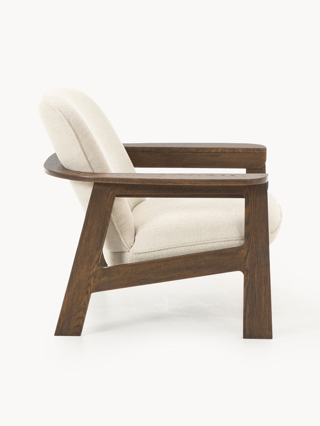 Steve Oak Wood Lounge Armchair