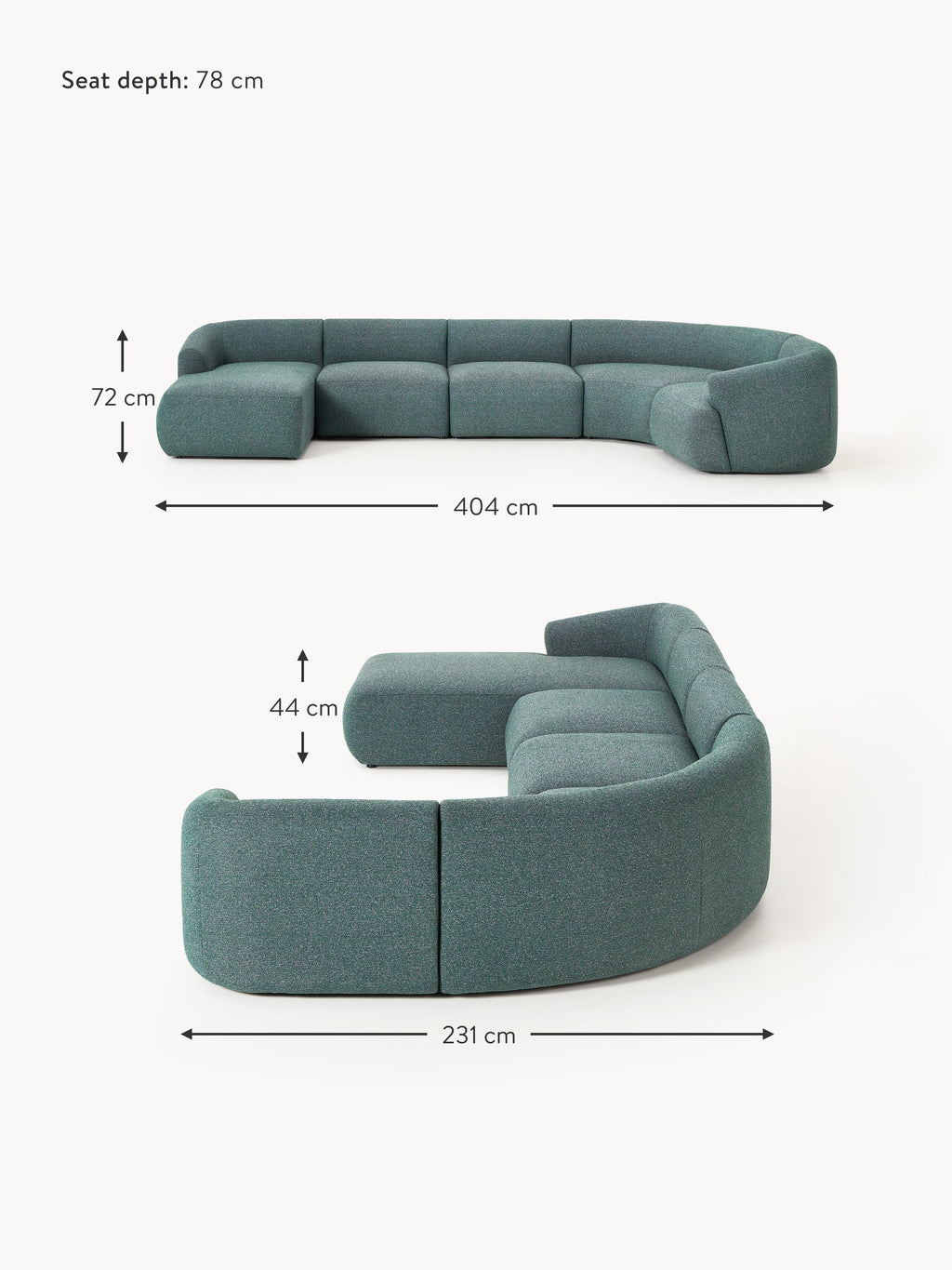 Sofia XL Modular Bouclé Sofa