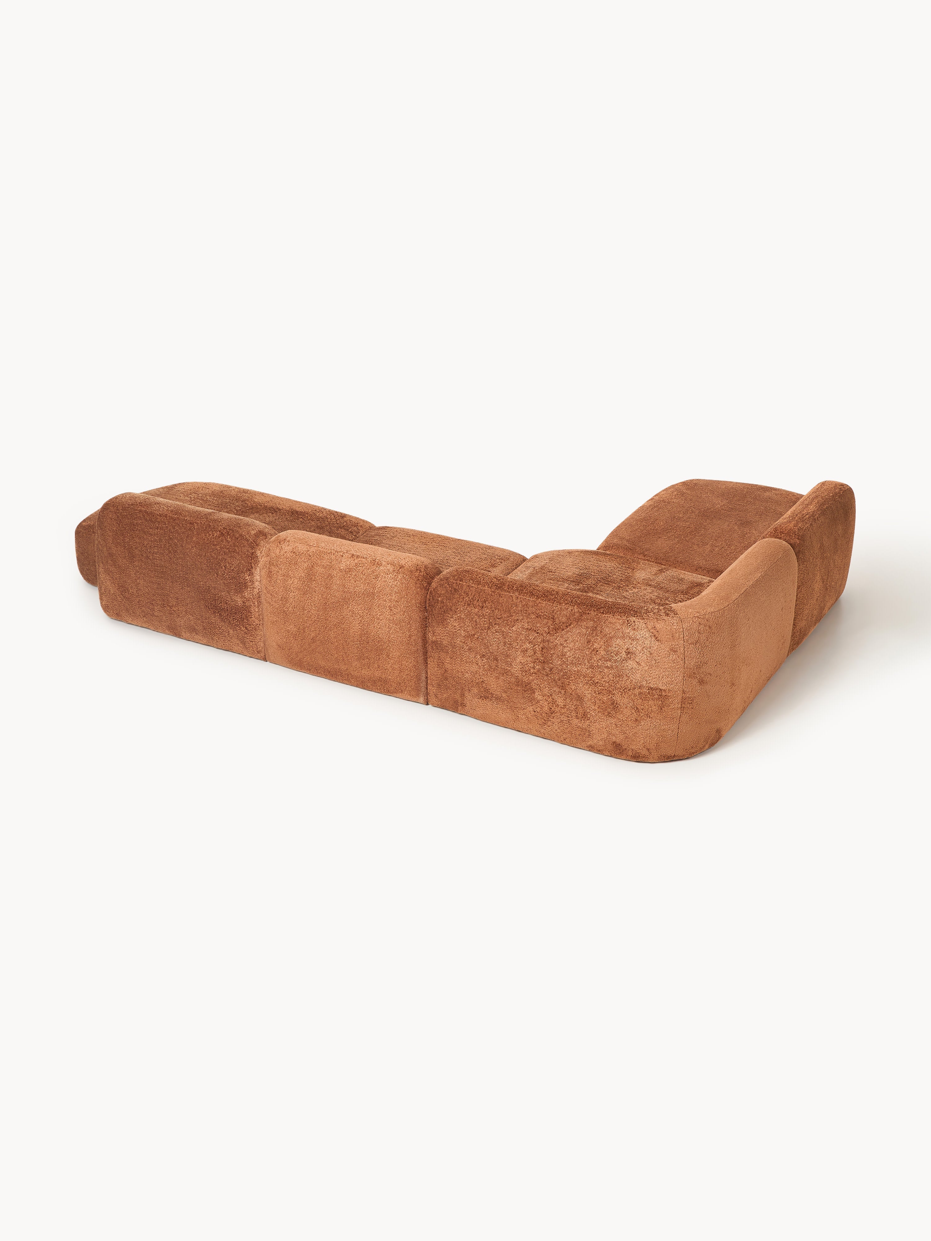 Wolke XL Modular Teddy Bouclé Corner Sofa with Chaise Ends