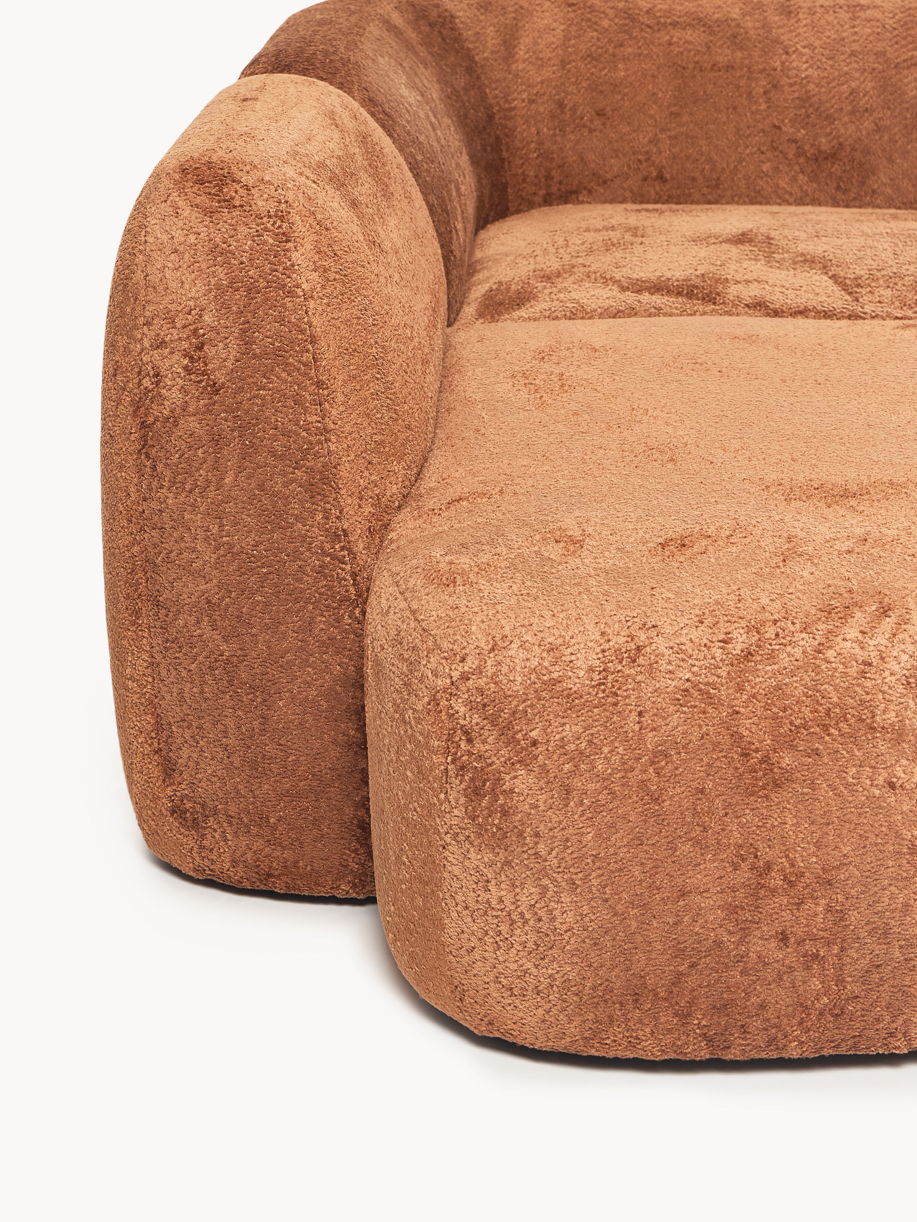 Wolke XL Modular Teddy Bouclé Corner Sofa with Chaise Ends