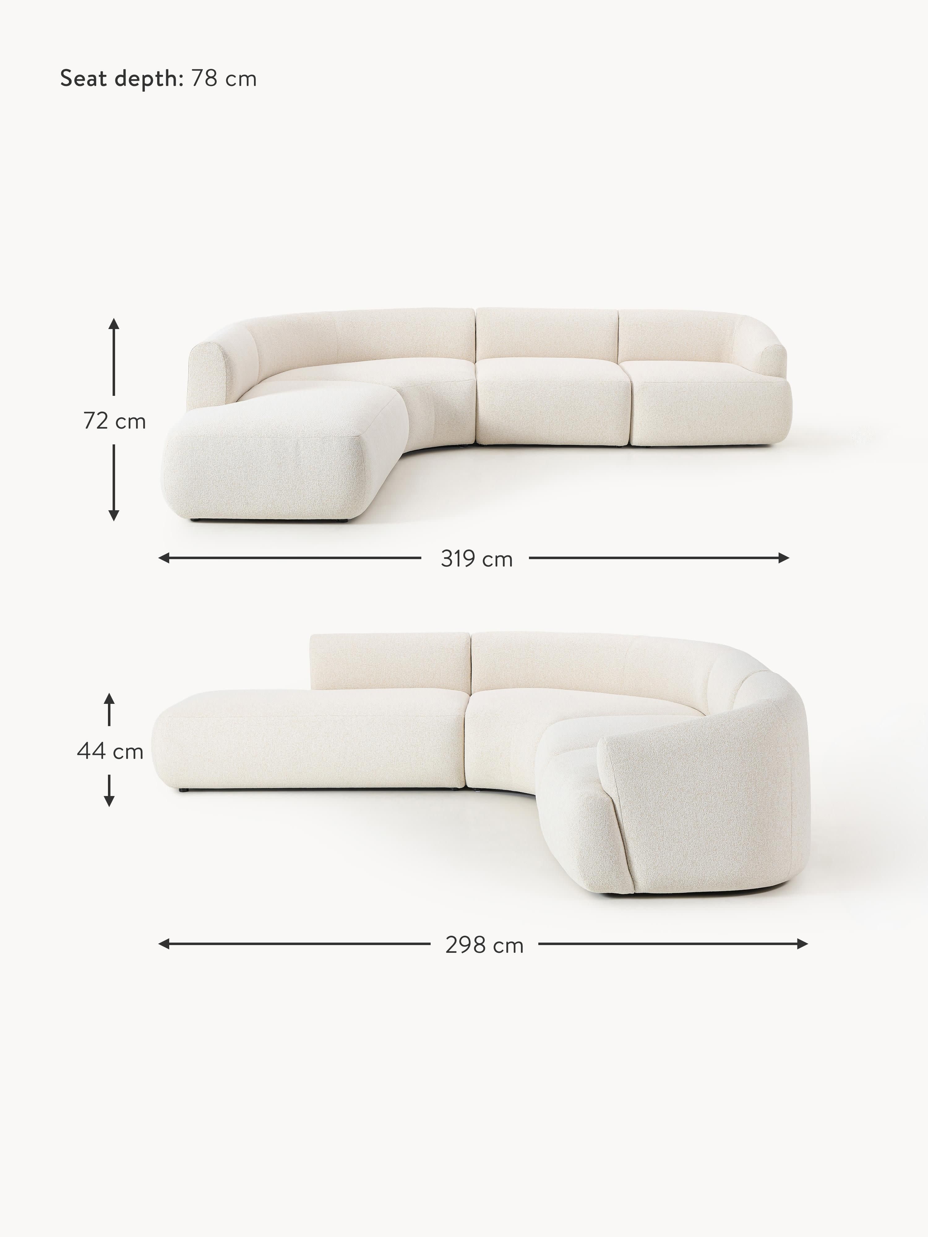 Sofia Modular Bouclé Corner Sofa (4-seater)