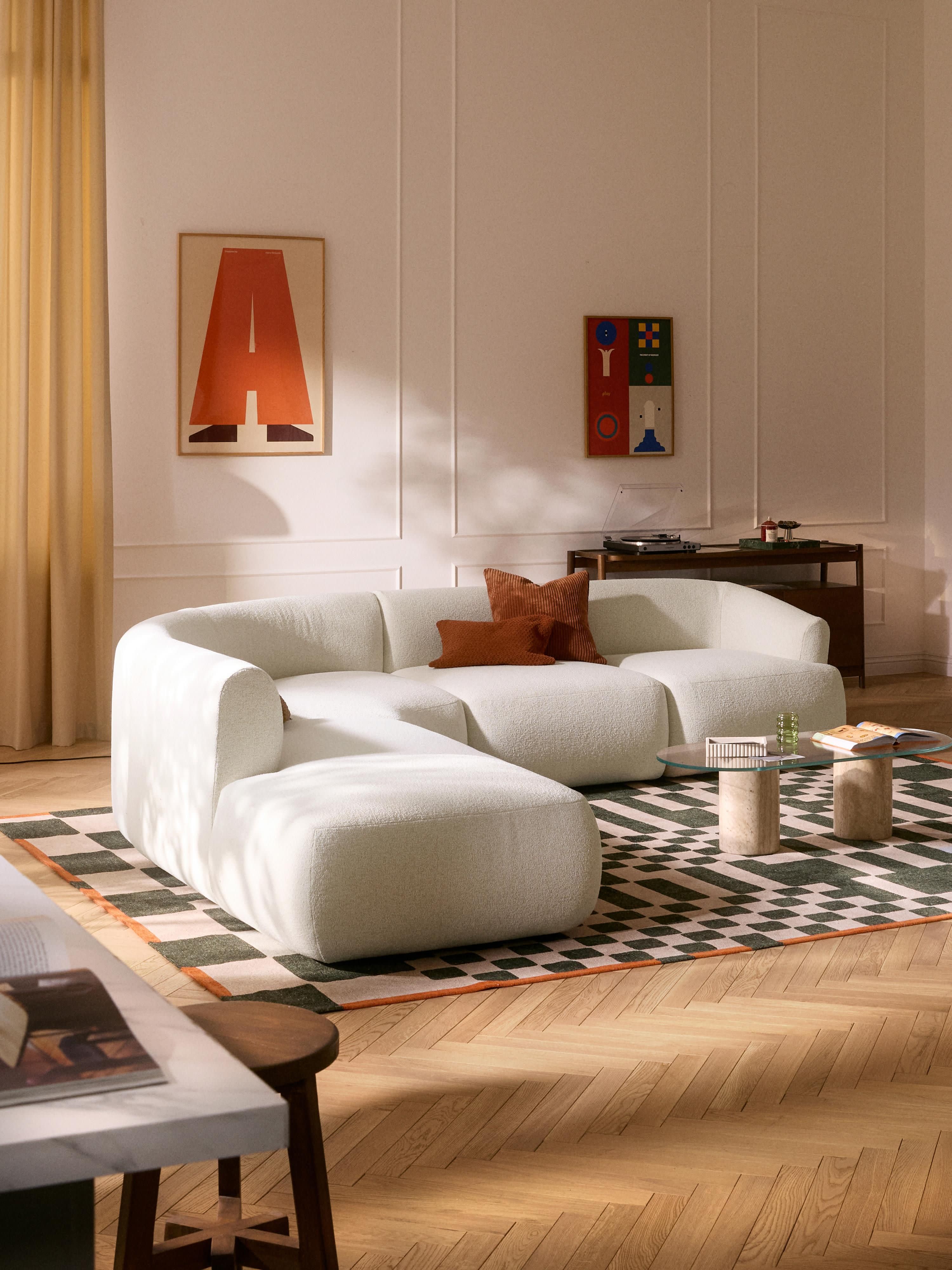 Sofia Modular Bouclé Corner Sofa (4-seater)