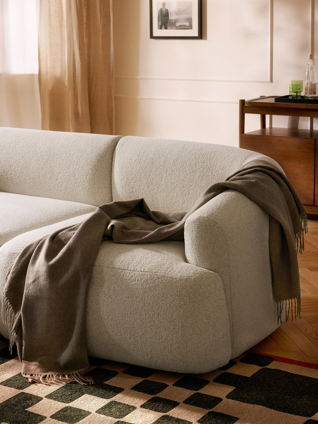 Sofia Modular Bouclé Corner Sofa (4-seater)