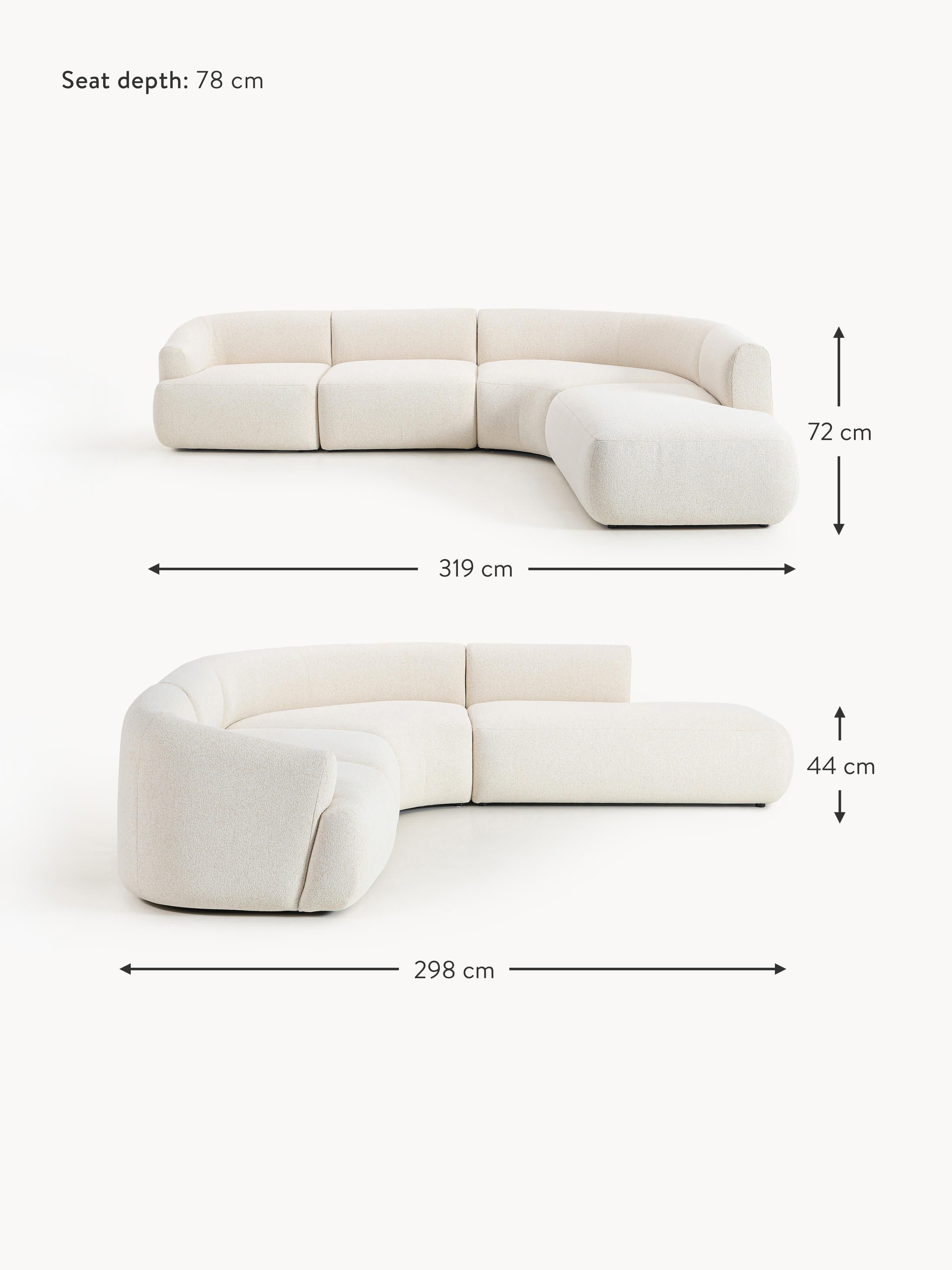 Sofia Modular Bouclé Corner Sofa (4-seater)