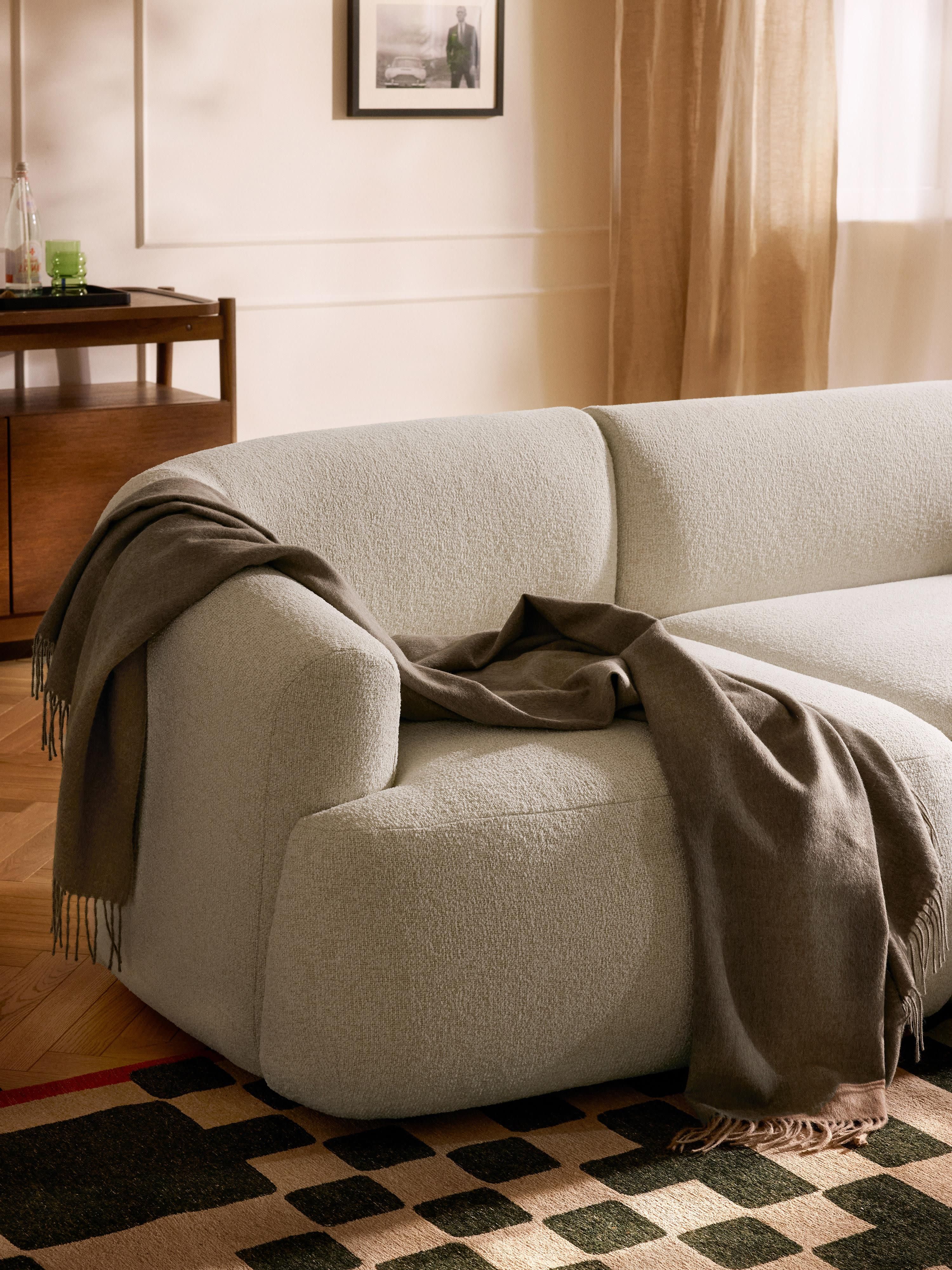 Sofia Modular Bouclé Corner Sofa (4-seater)
